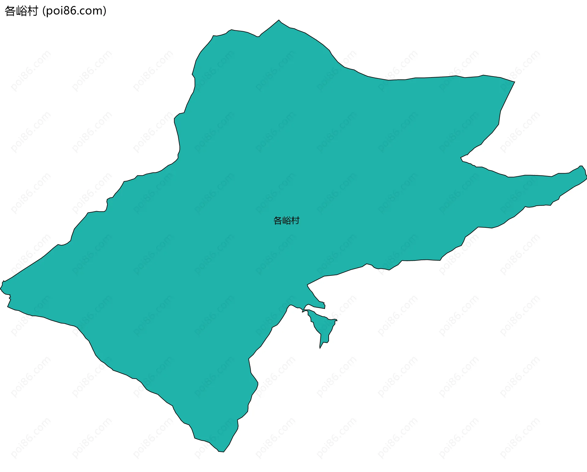 各峪村边界地图