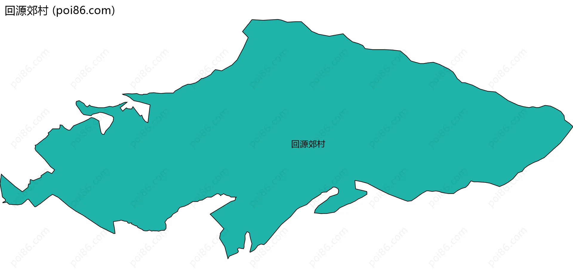 回源郊村边界地图