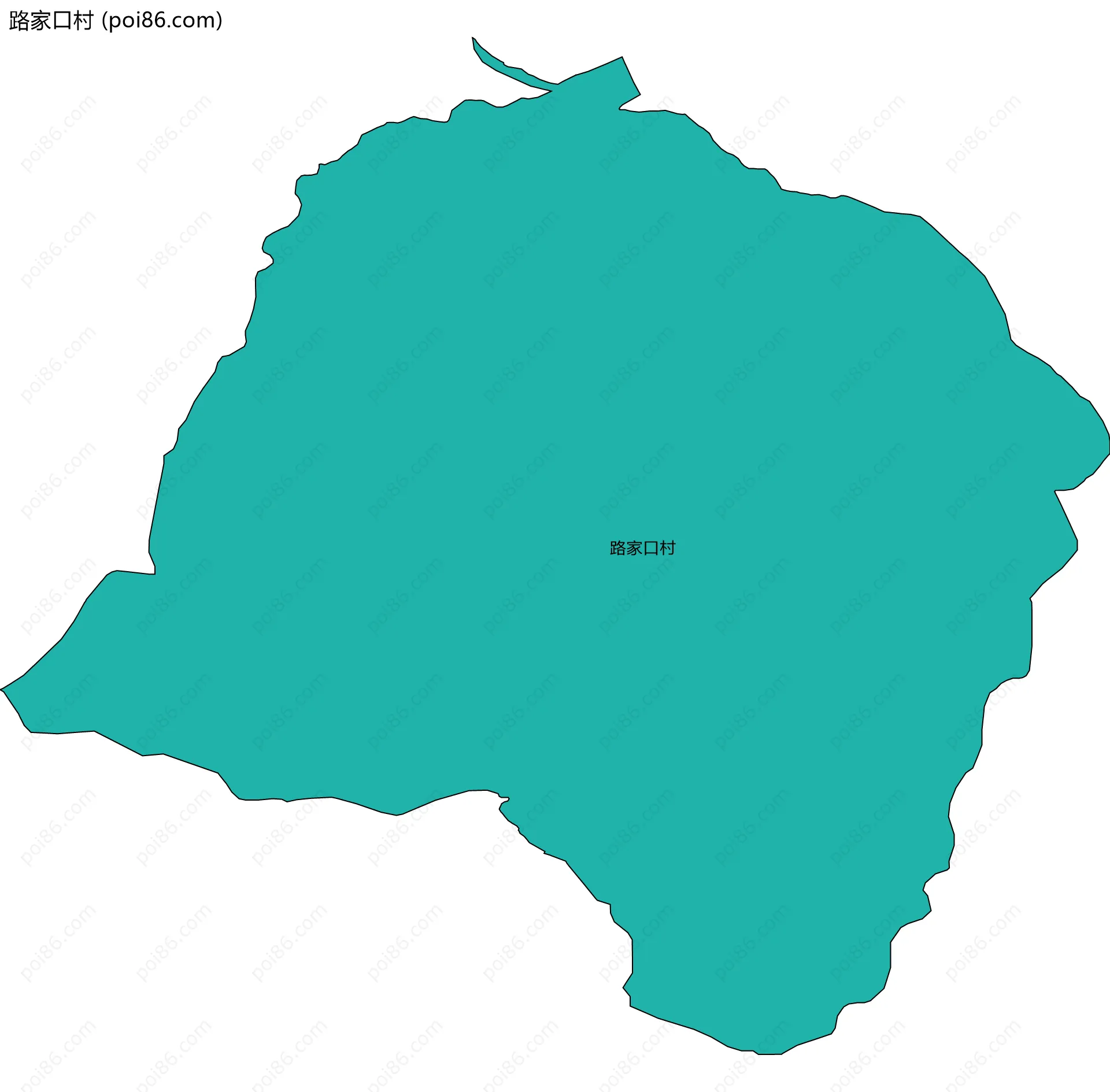 路家口村边界地图