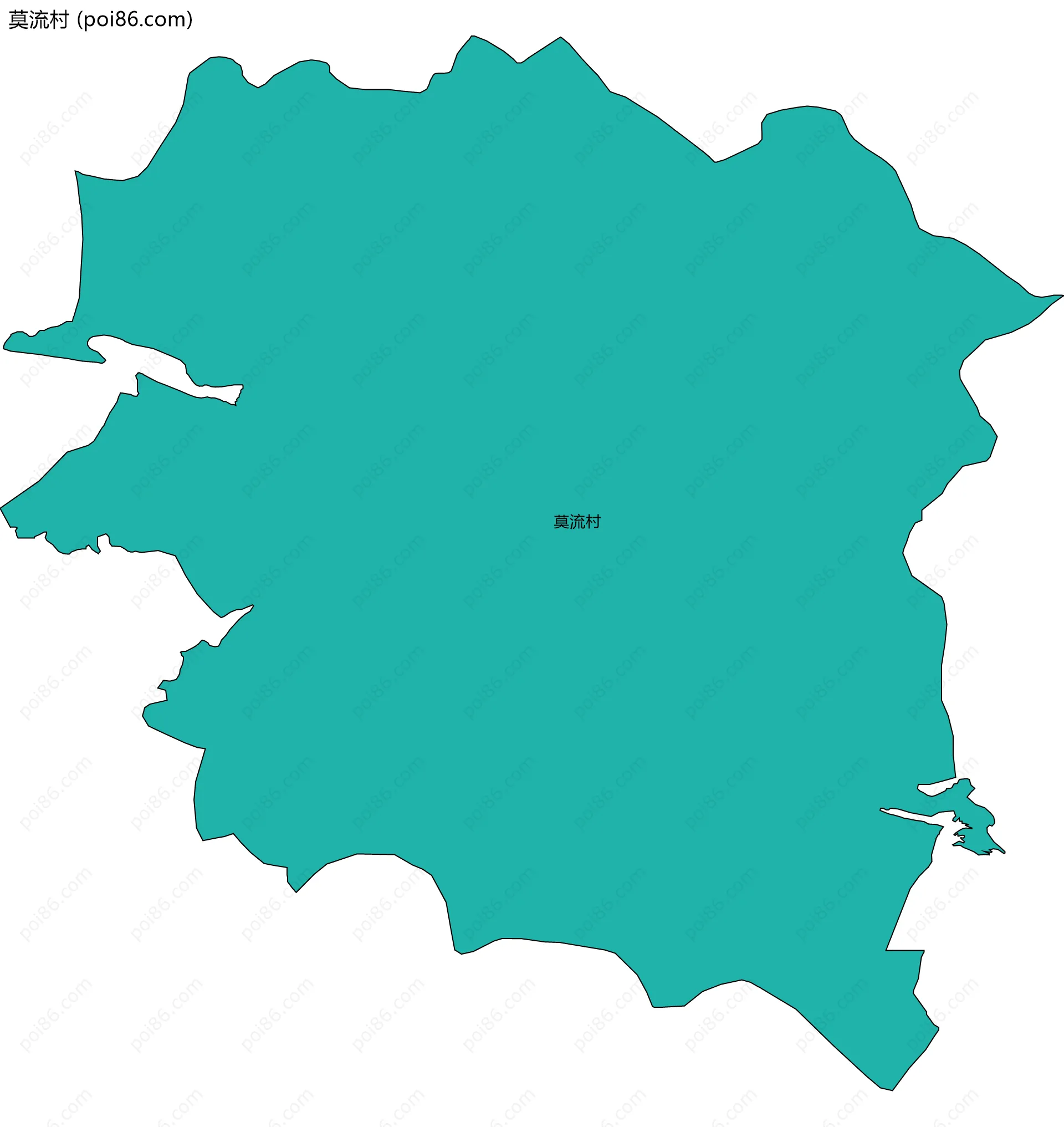 莫流村边界地图