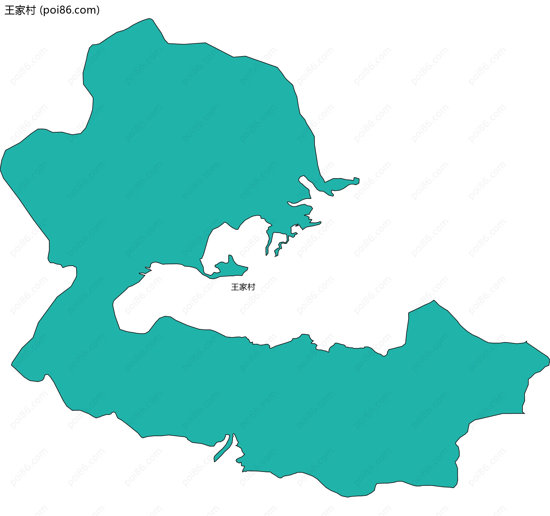 王家村边界地图