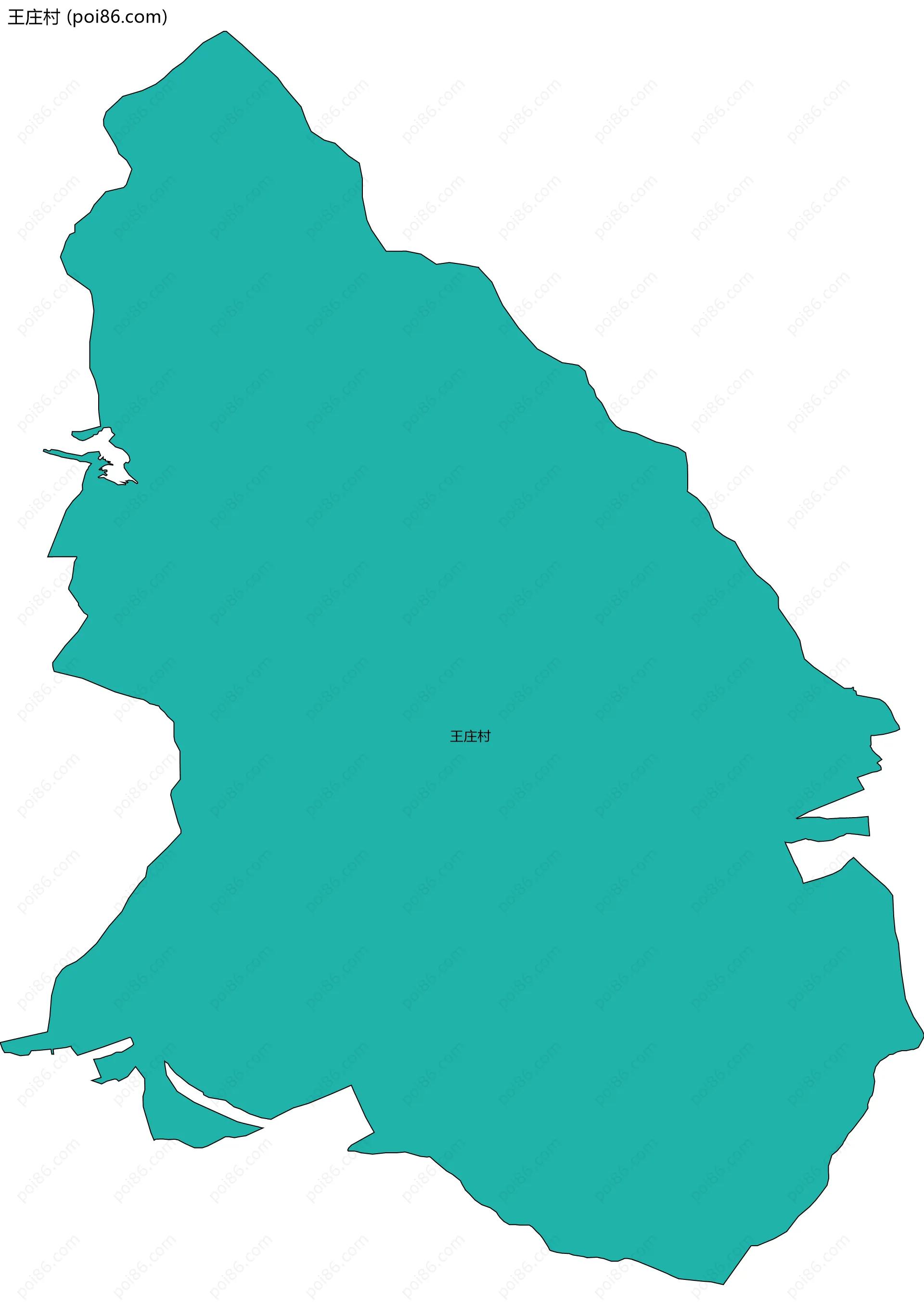 王庄村边界地图