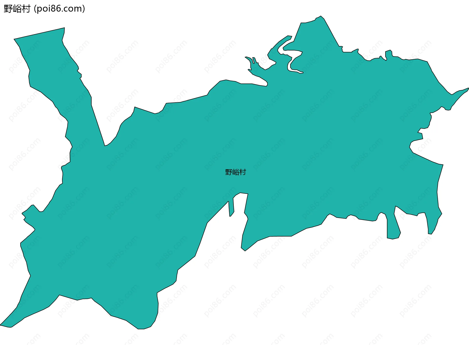 野峪村边界地图