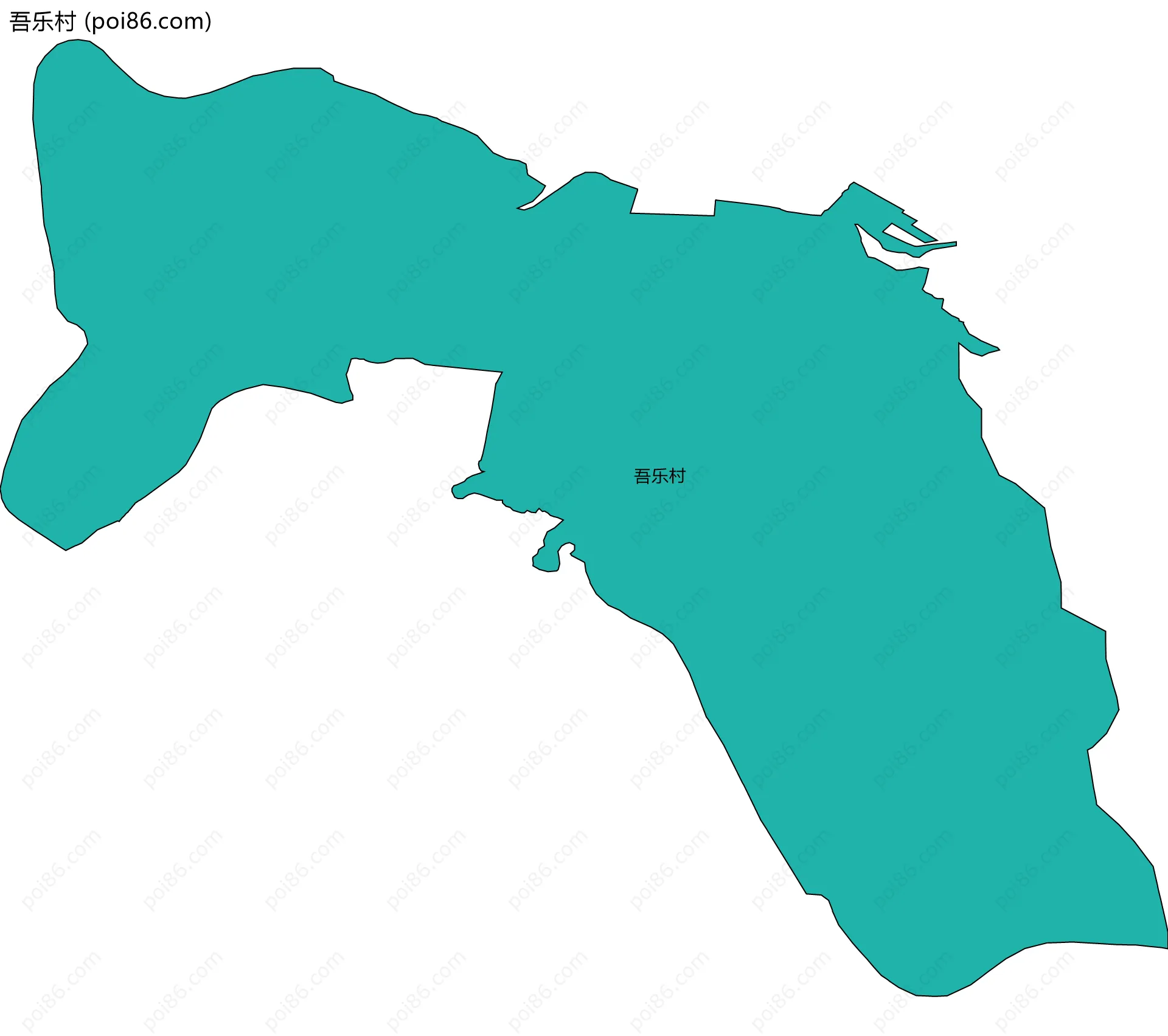 吾乐村边界地图