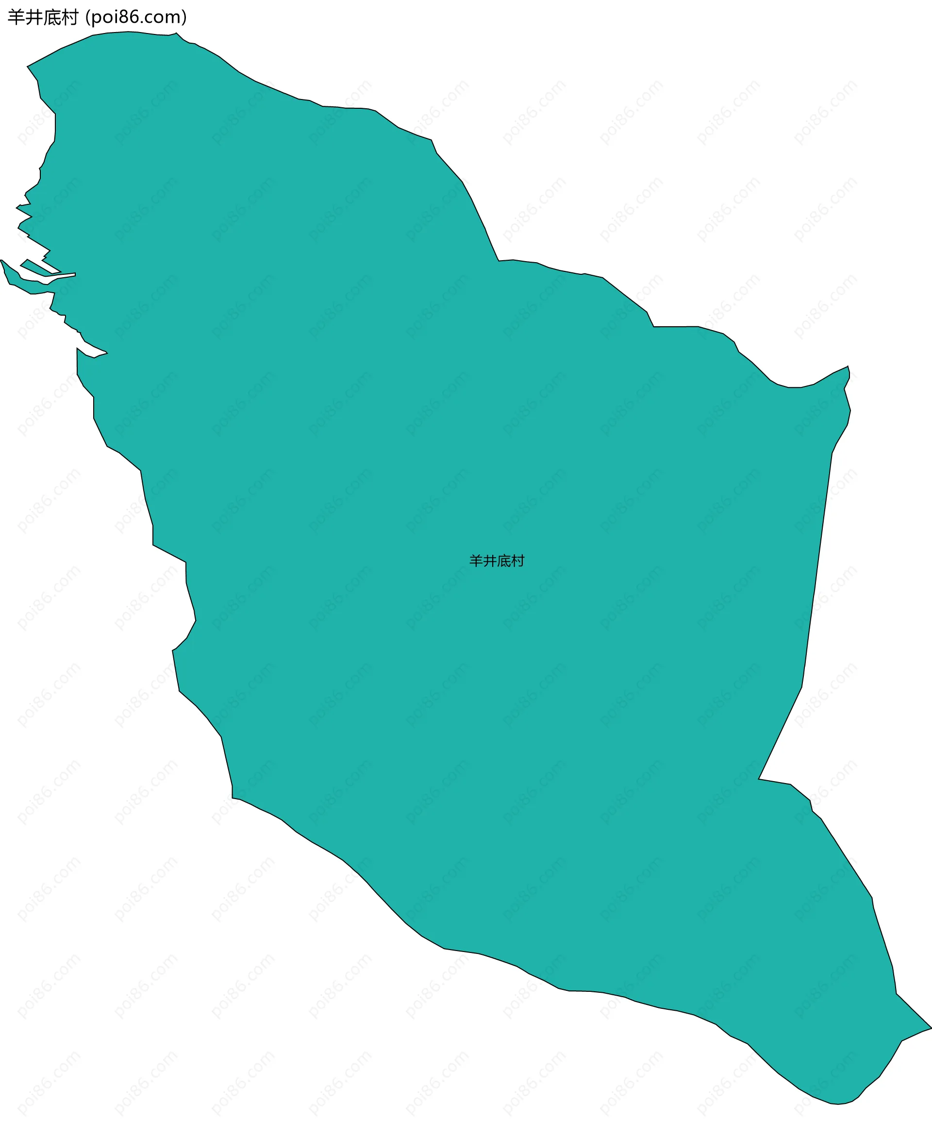 羊井底村边界地图