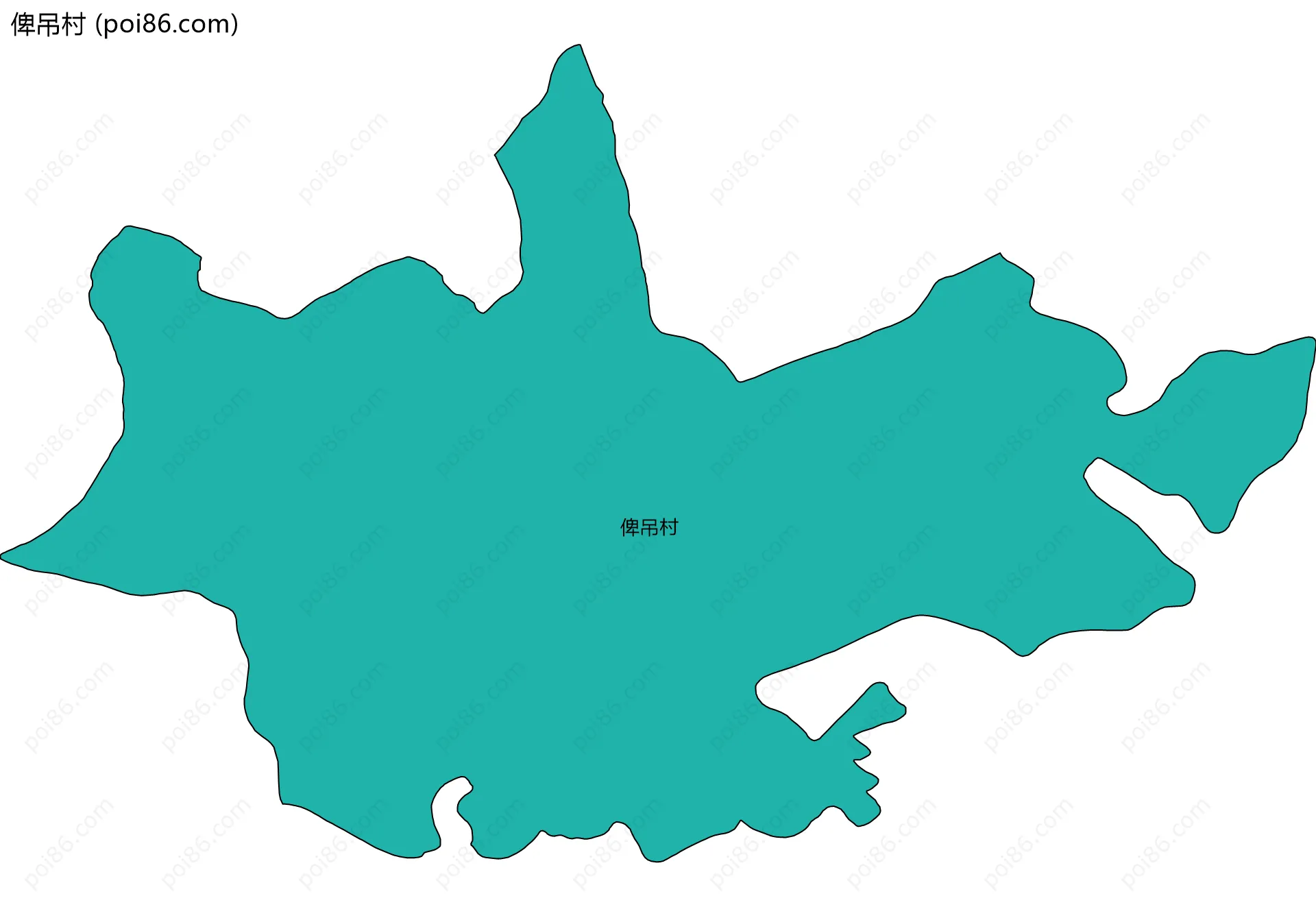 俾吊村边界地图