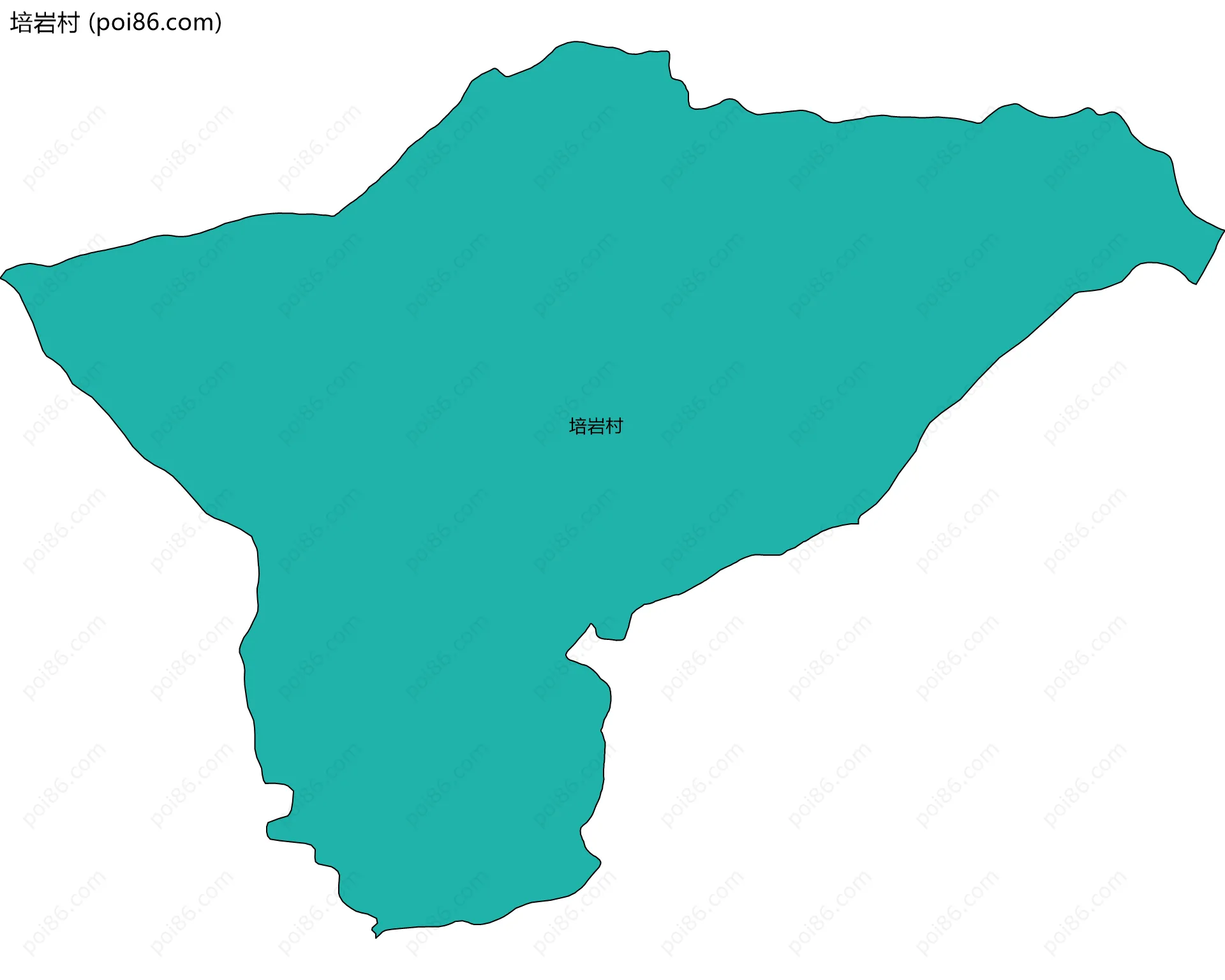 培岩村边界地图
