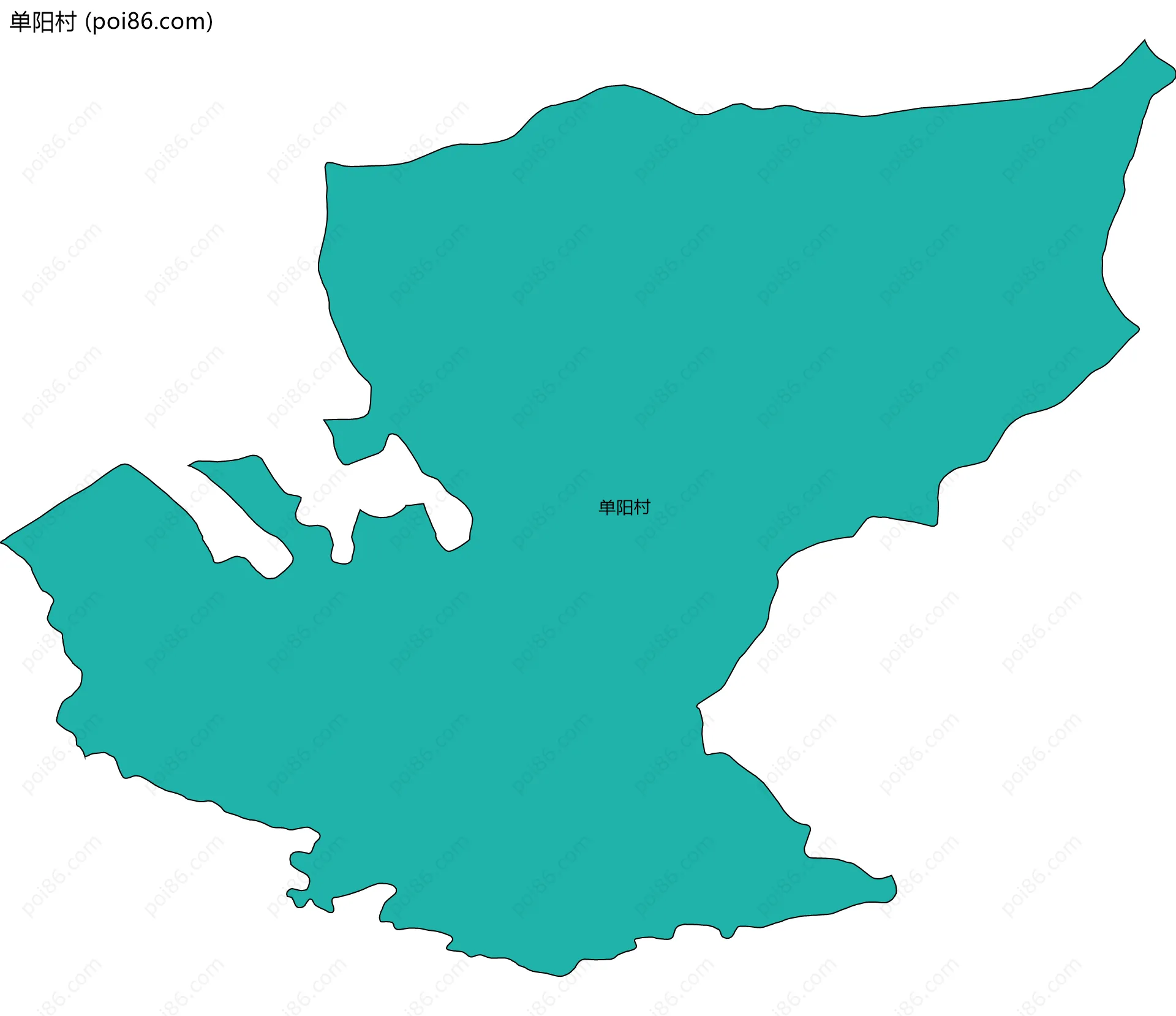 单阳村边界地图