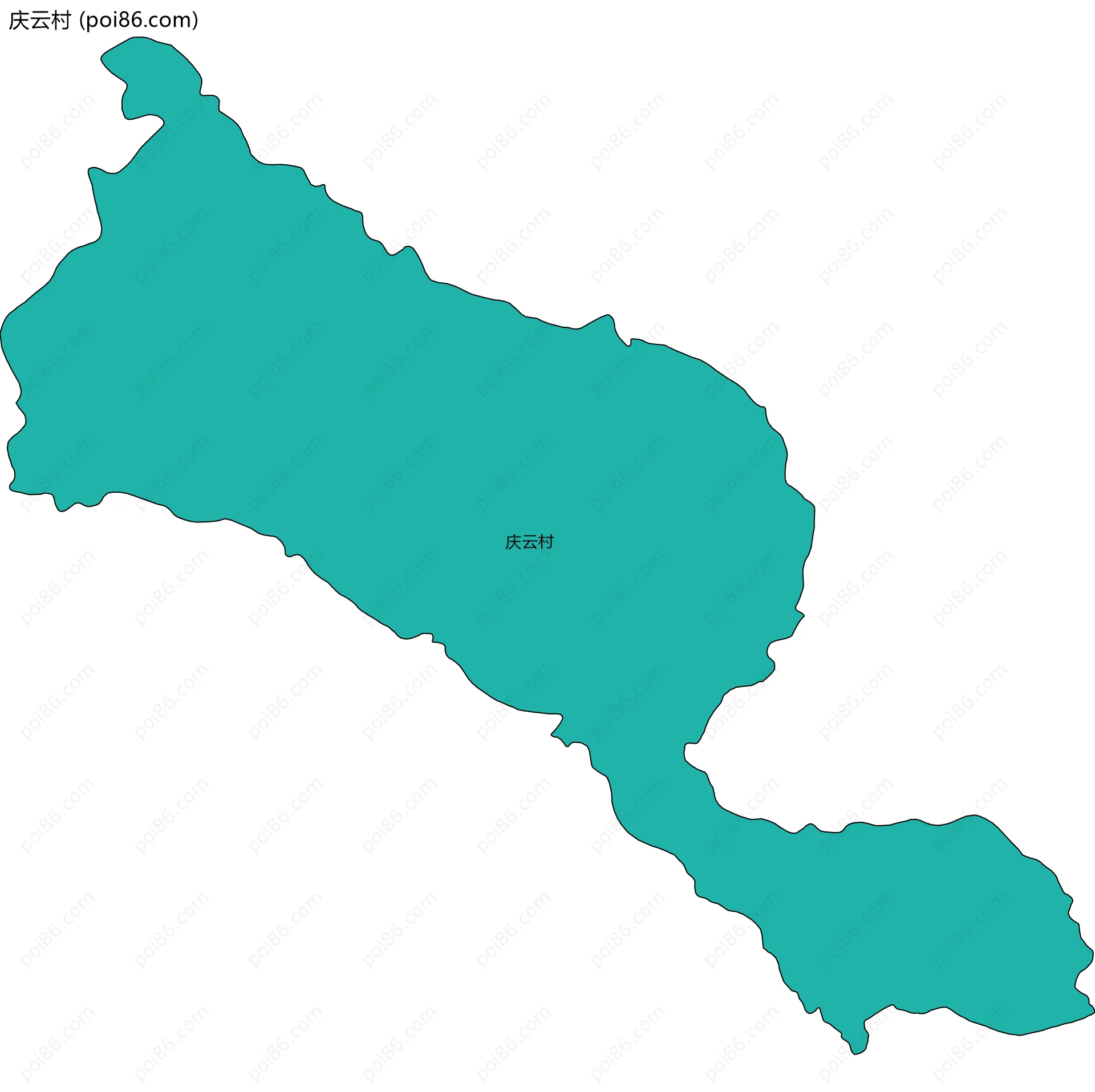 庆云村边界地图