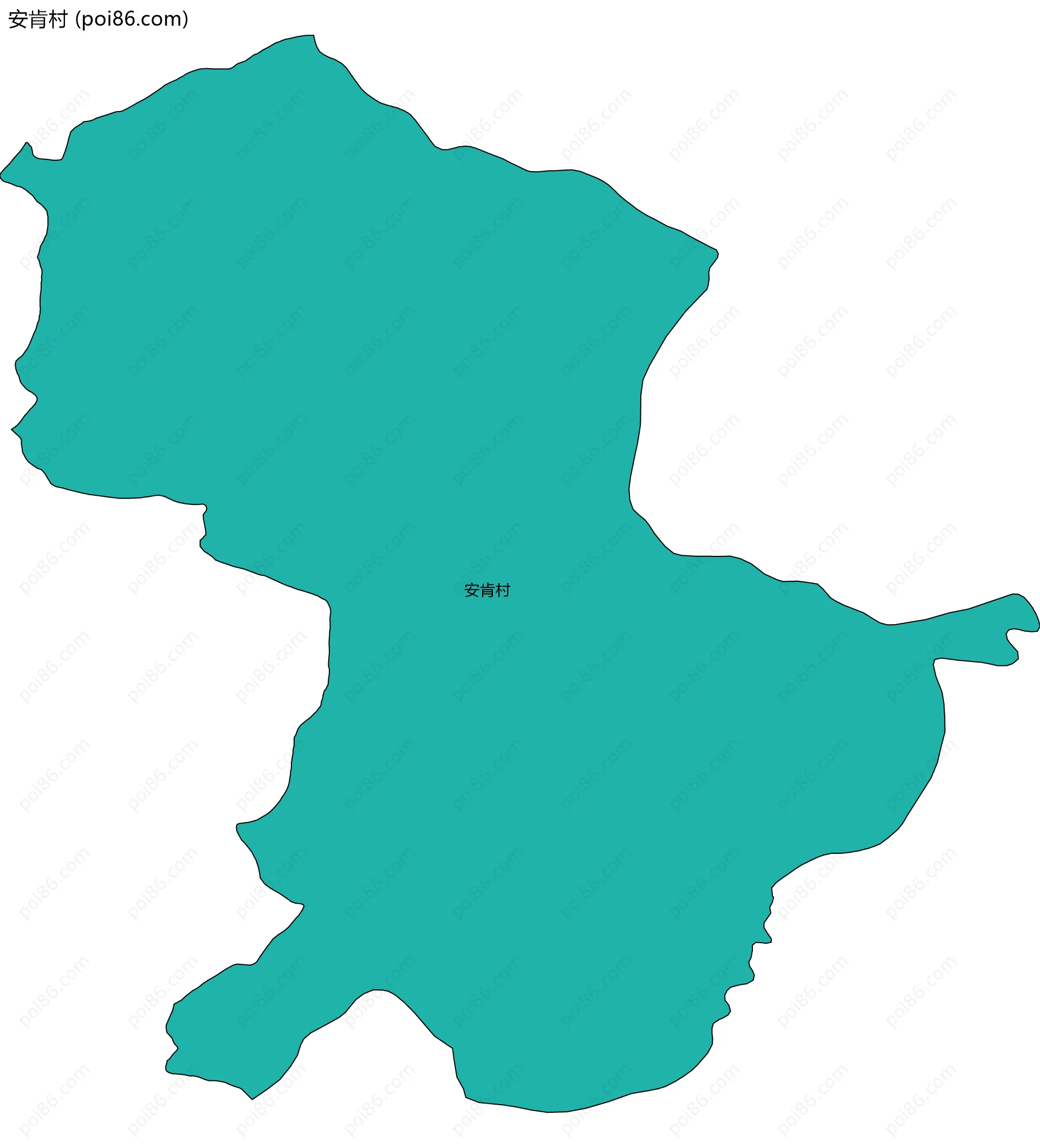 安肯村边界地图