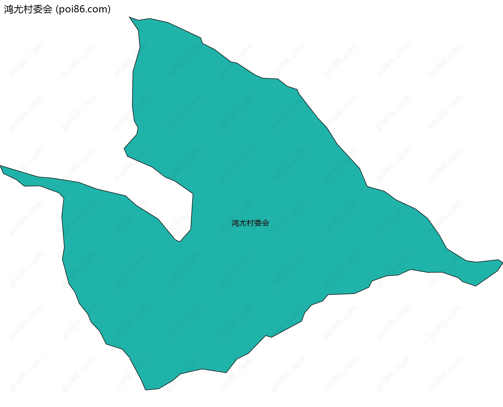 鸿尤村委会边界地图