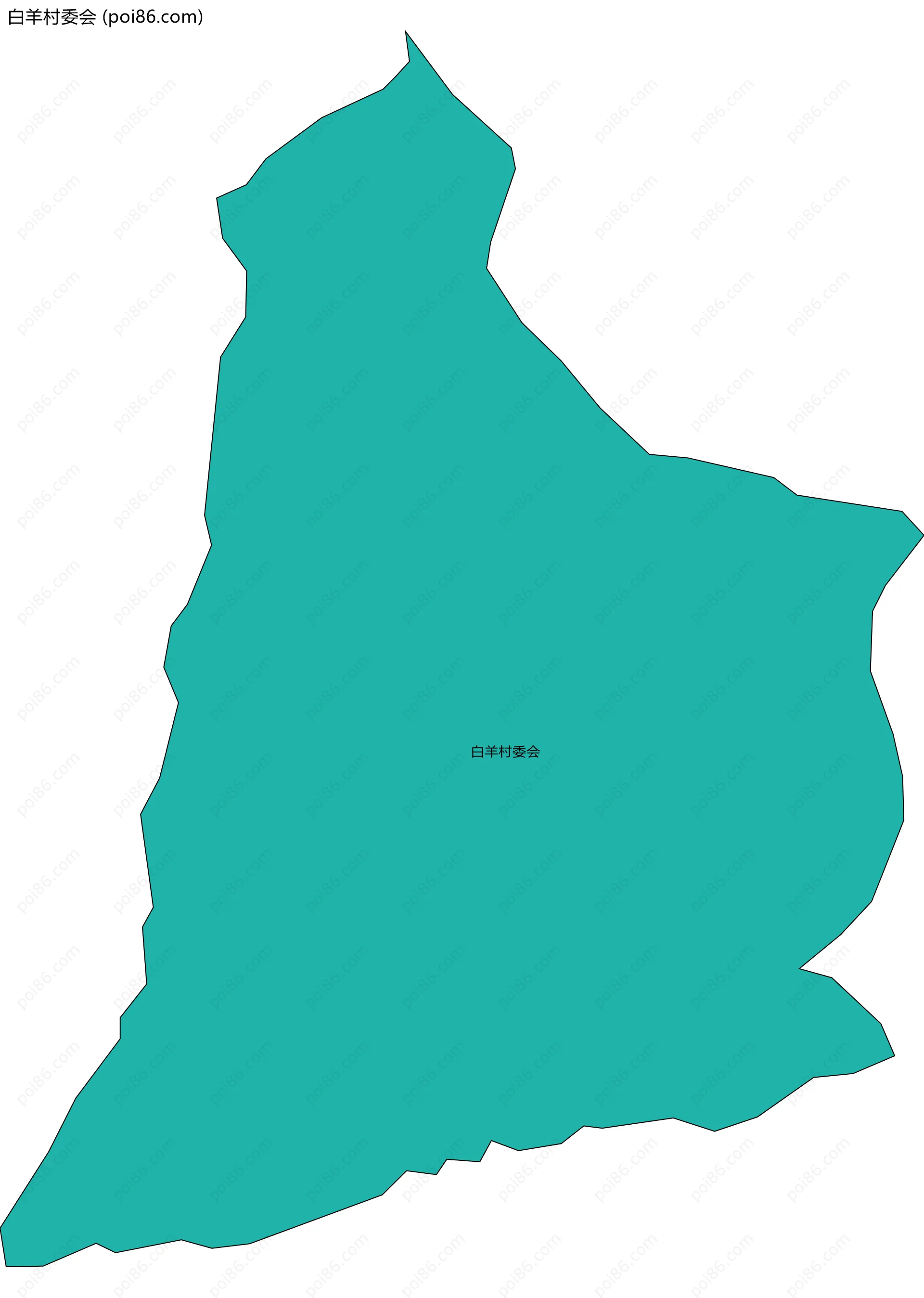 白羊村委会边界地图