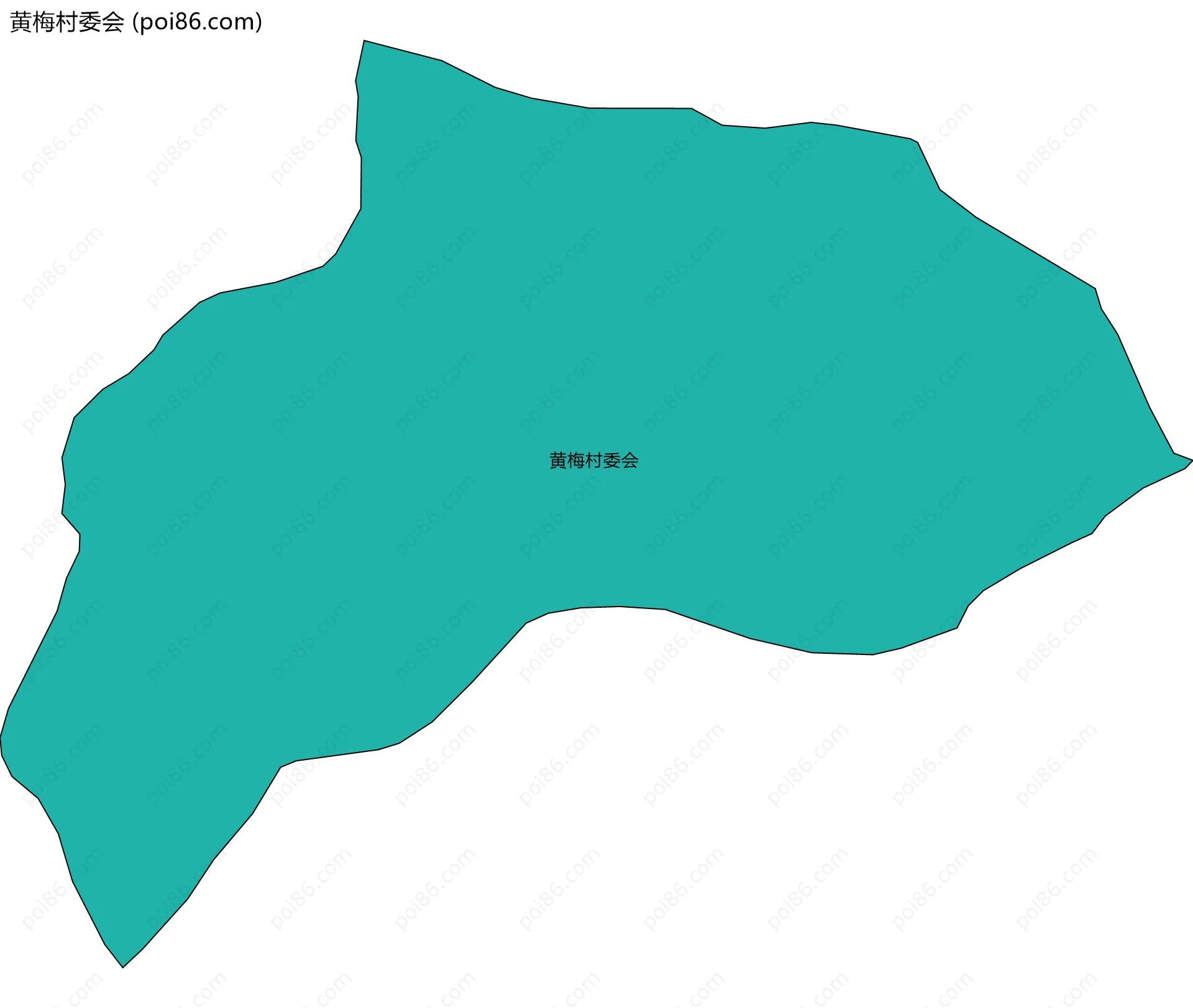 黄梅村委会边界地图