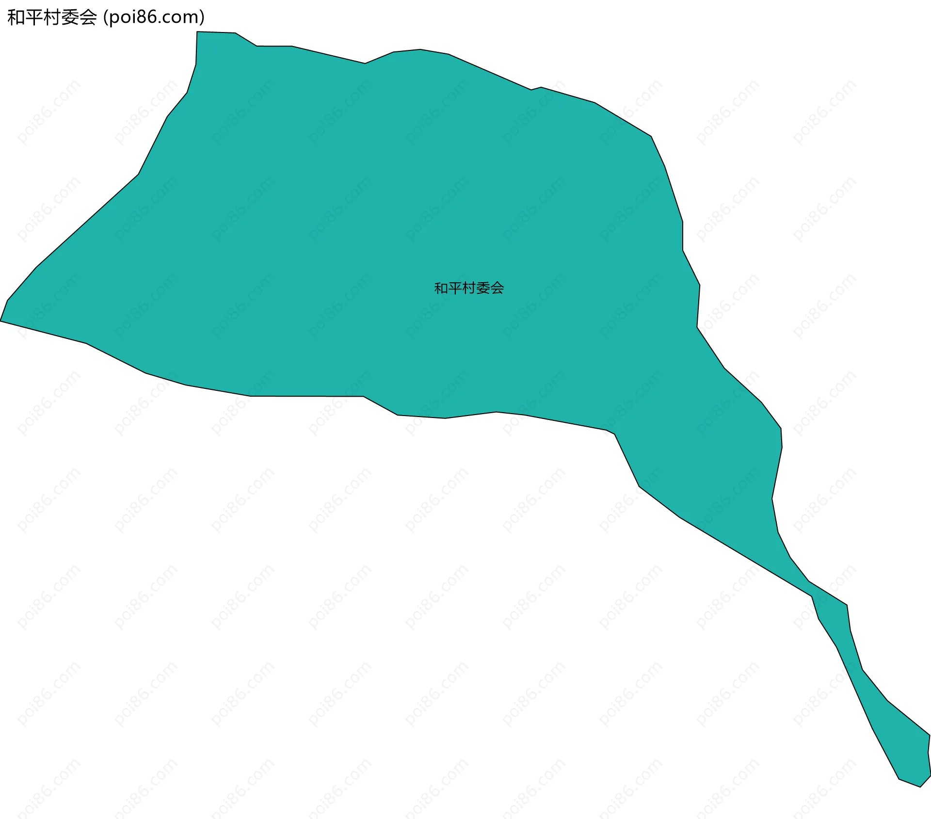 和平村委会边界地图