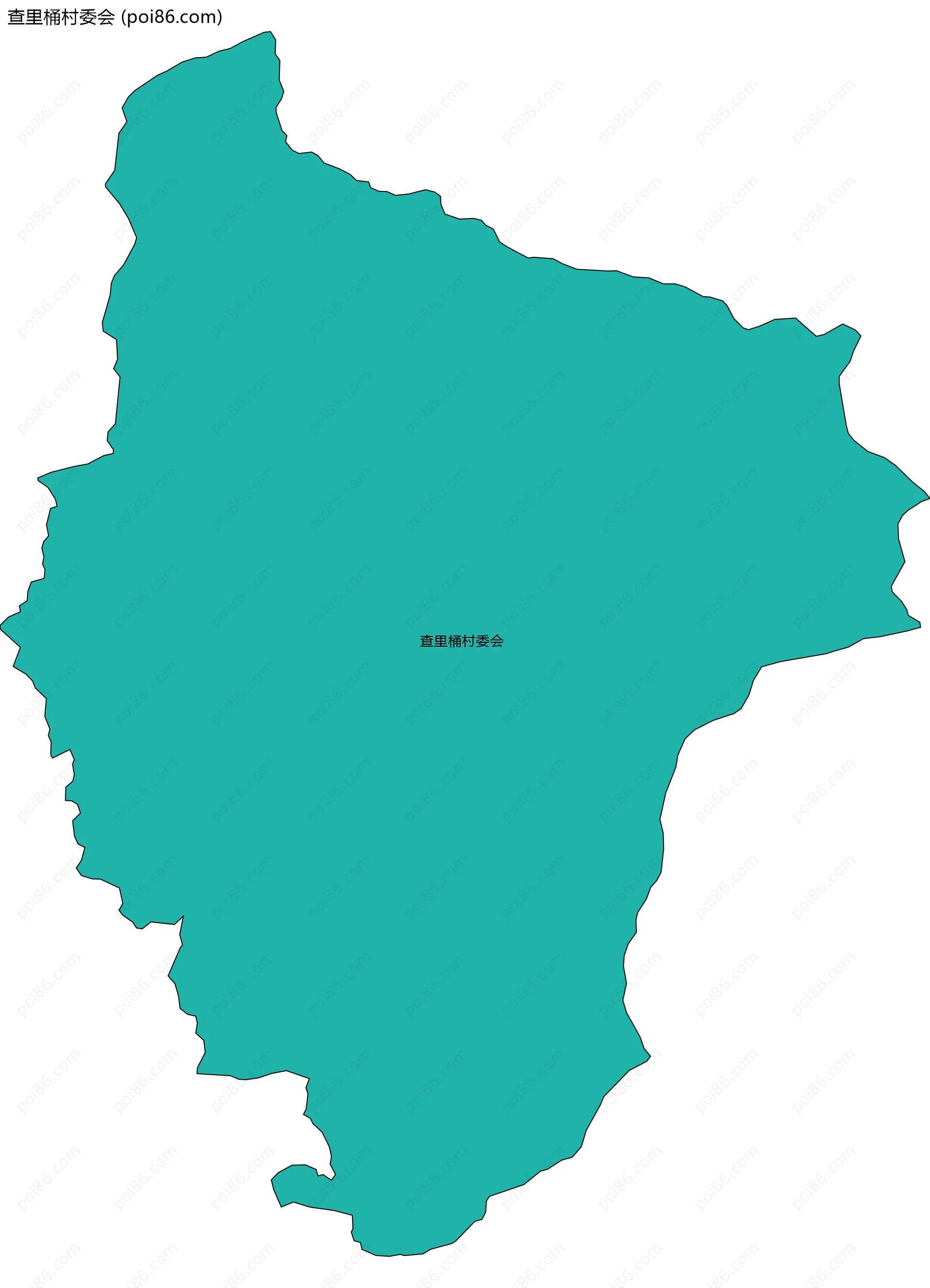 查里桶村委会边界地图