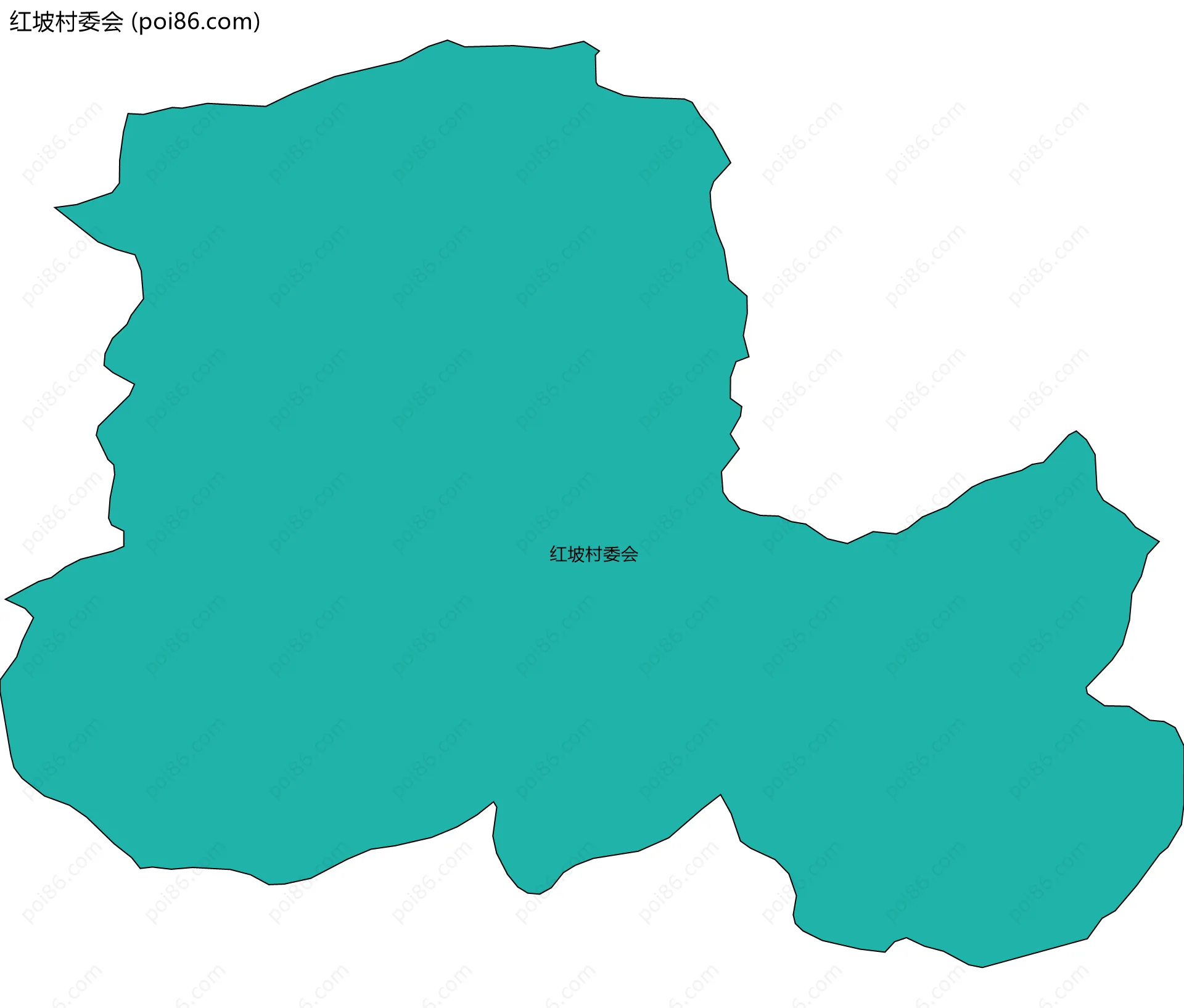 红坡村委会边界地图