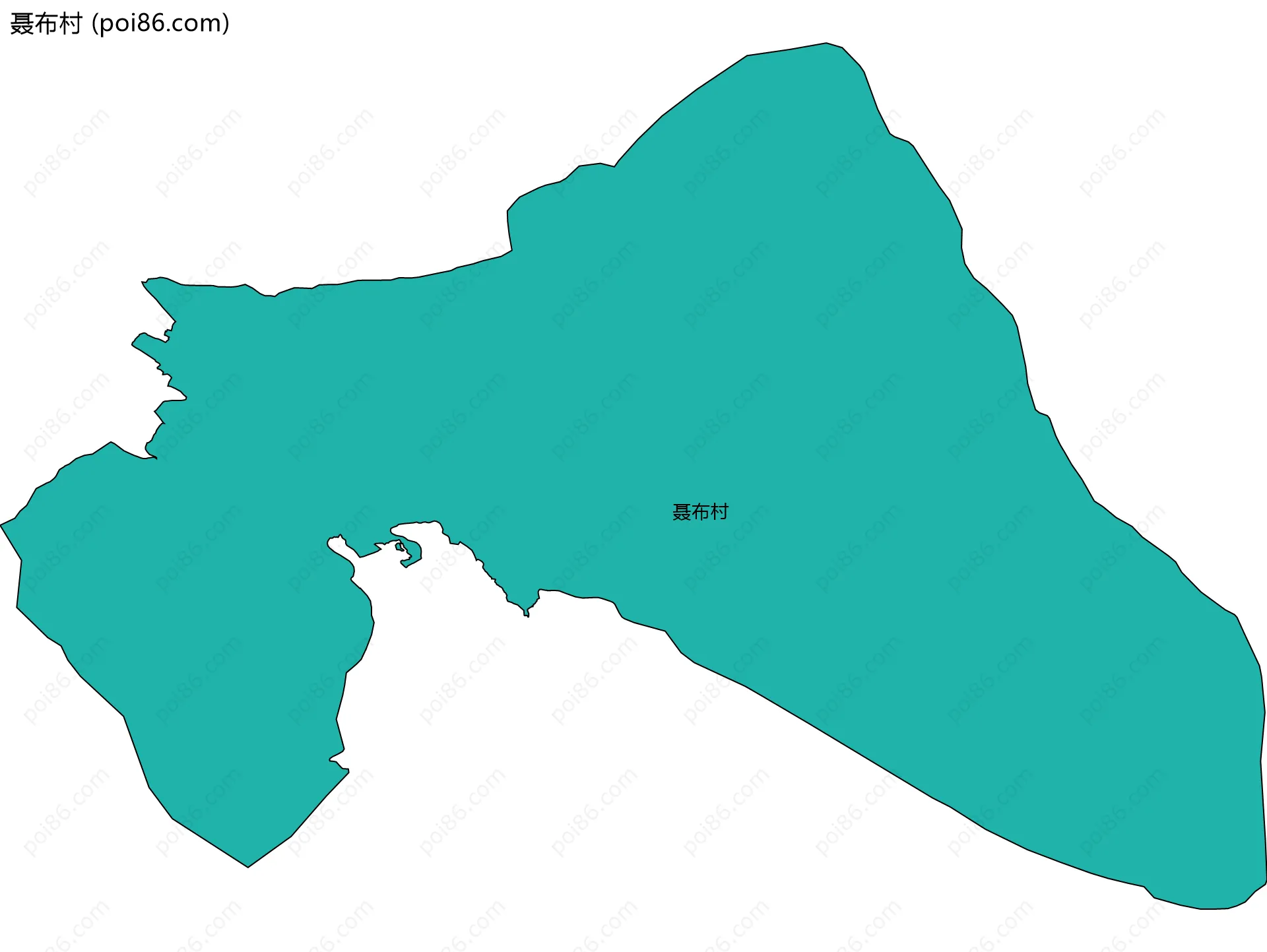 聂布村边界地图