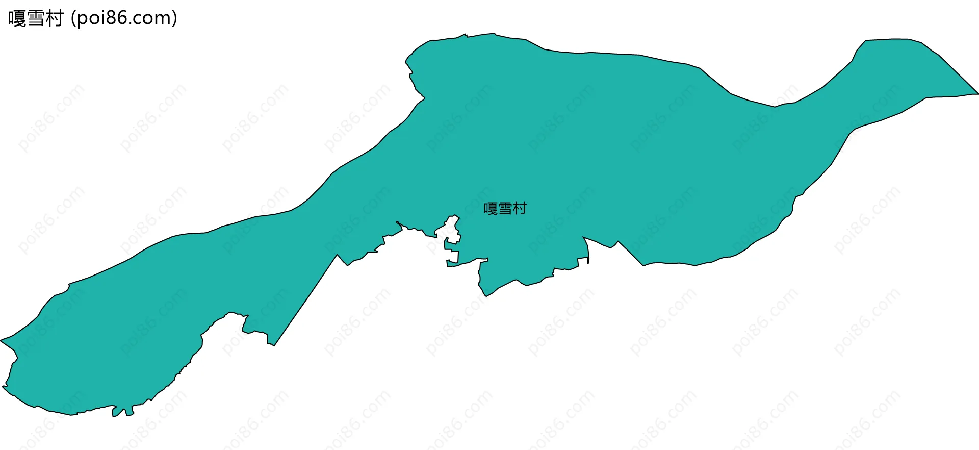 嘎雪村边界地图