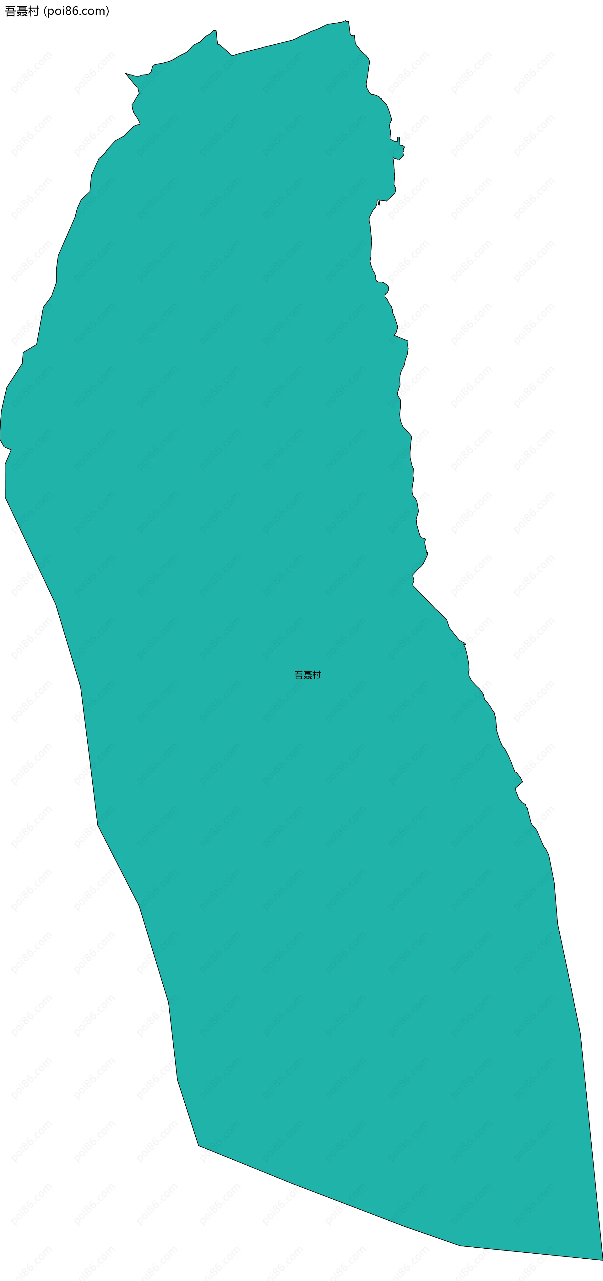 吾聂村边界地图