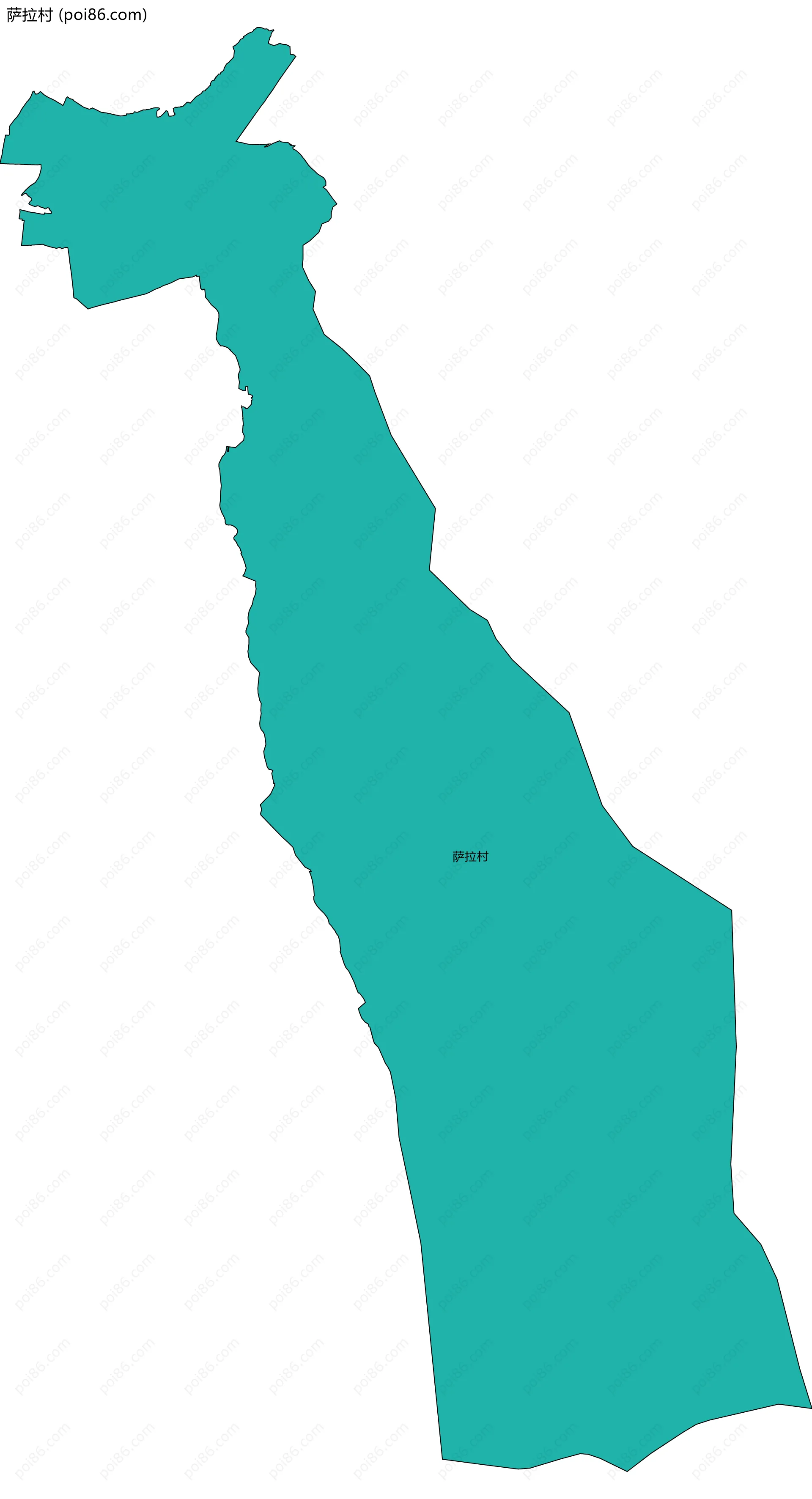 萨拉村边界地图