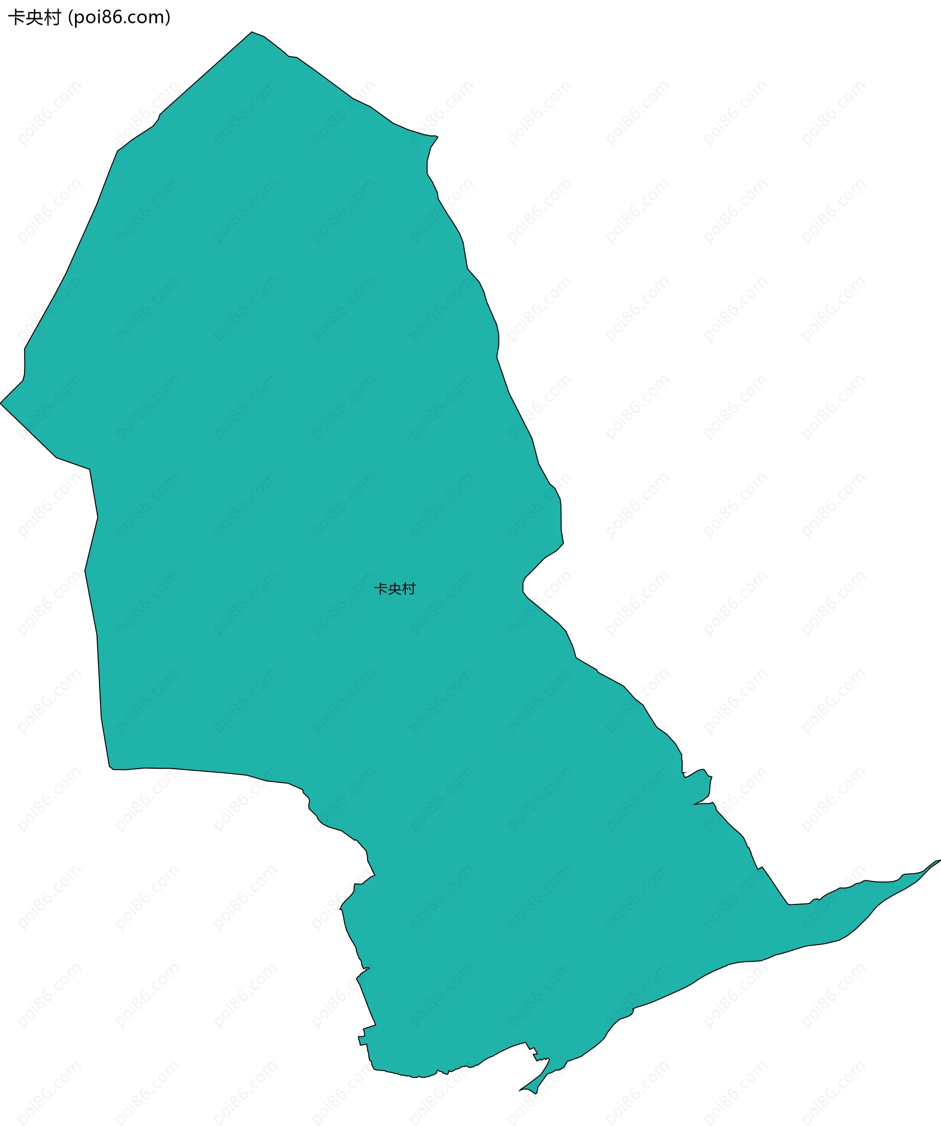 卡央村边界地图