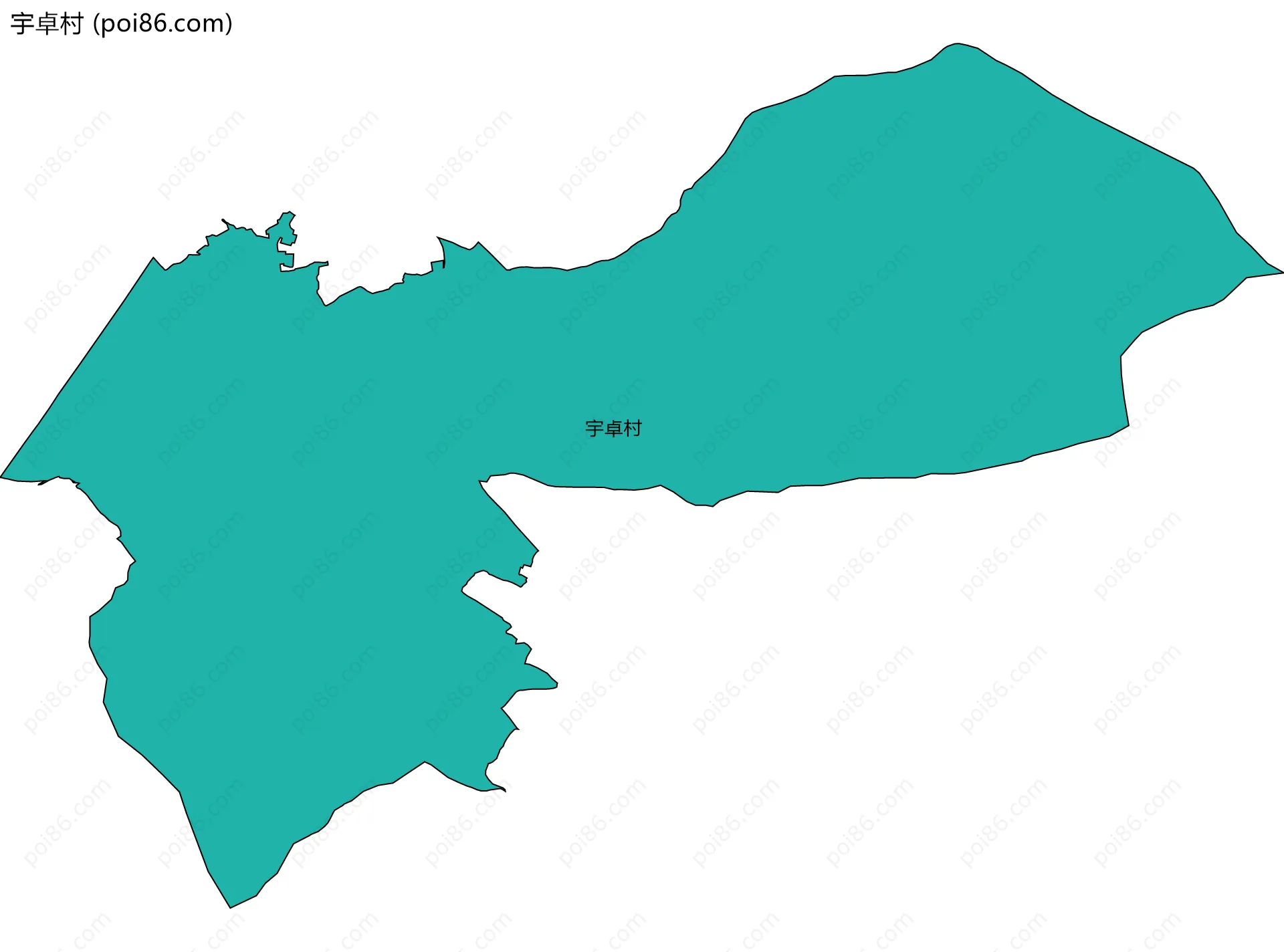 宇卓村边界地图
