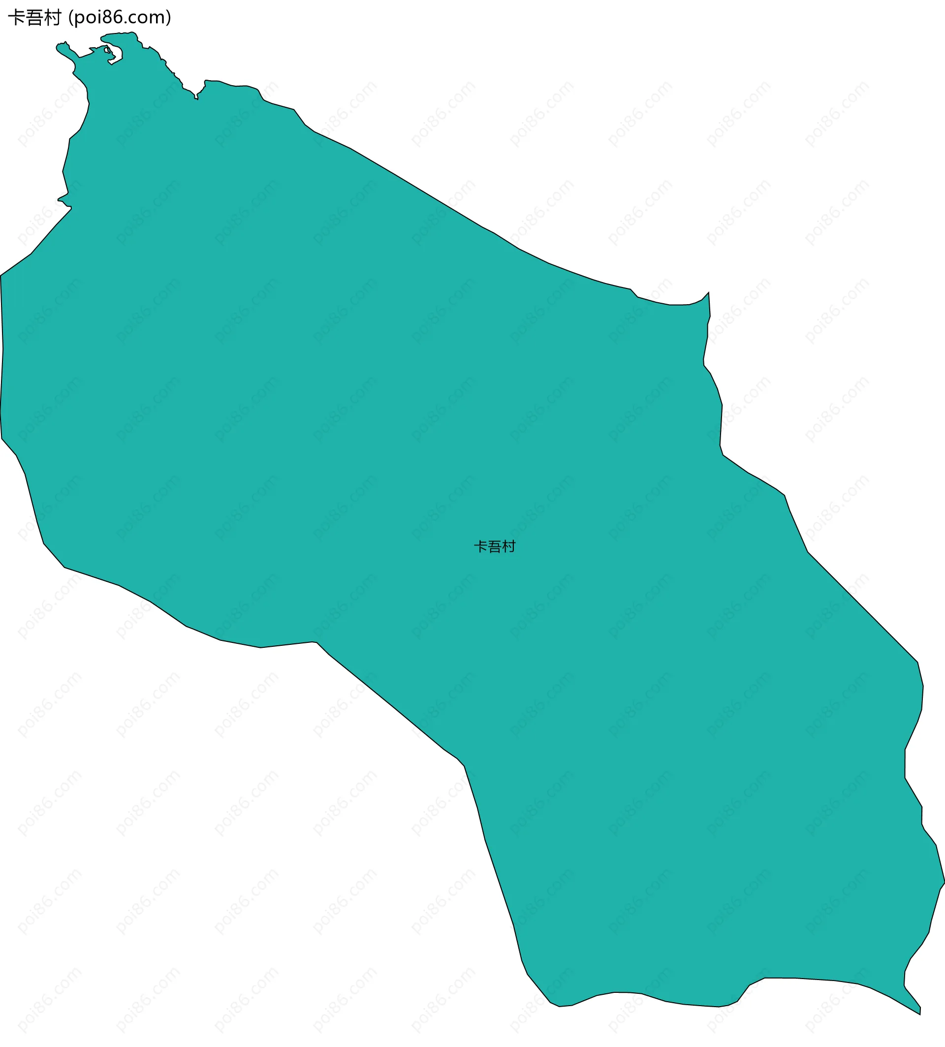 卡吾村边界地图