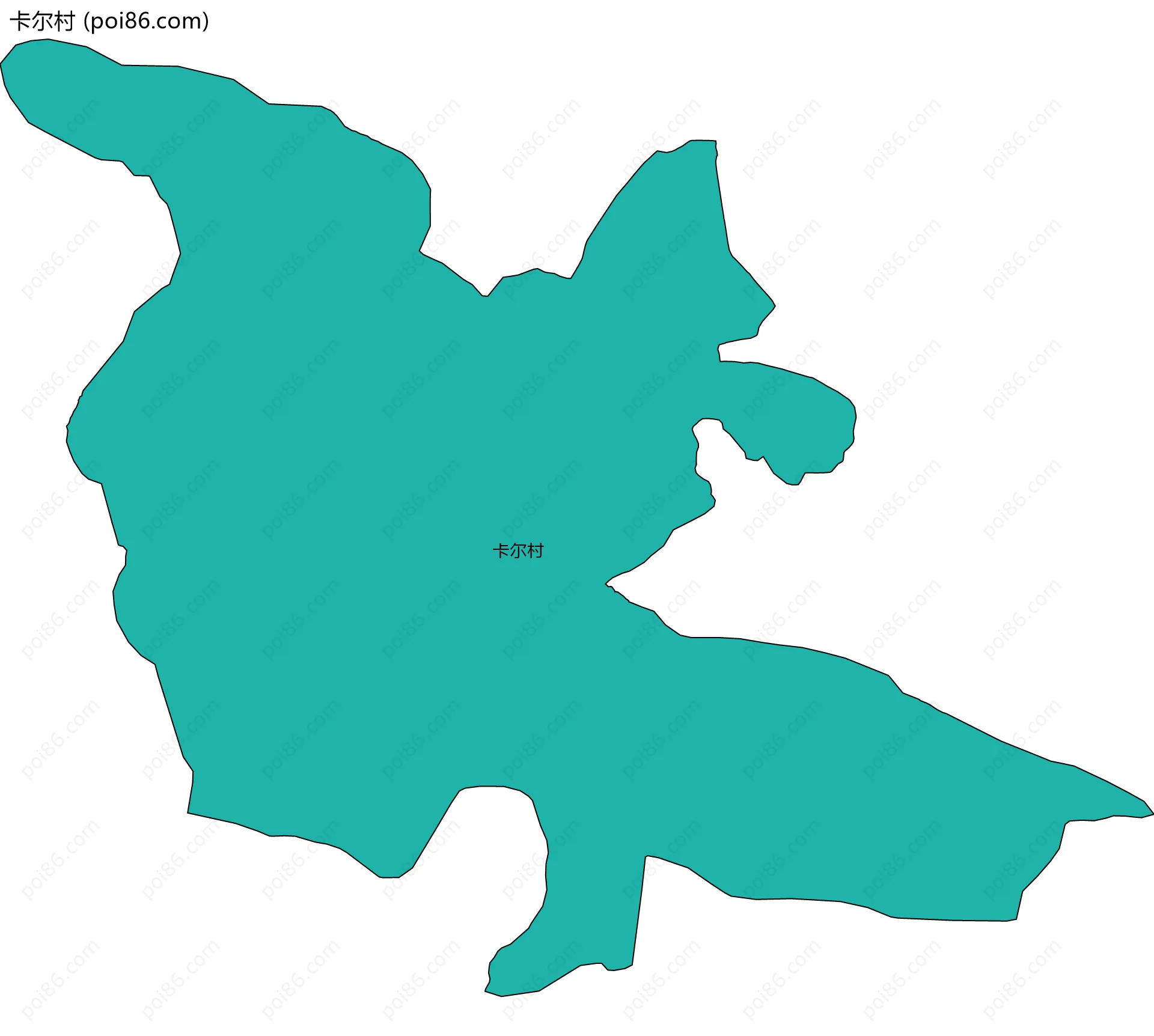 卡尔村边界地图