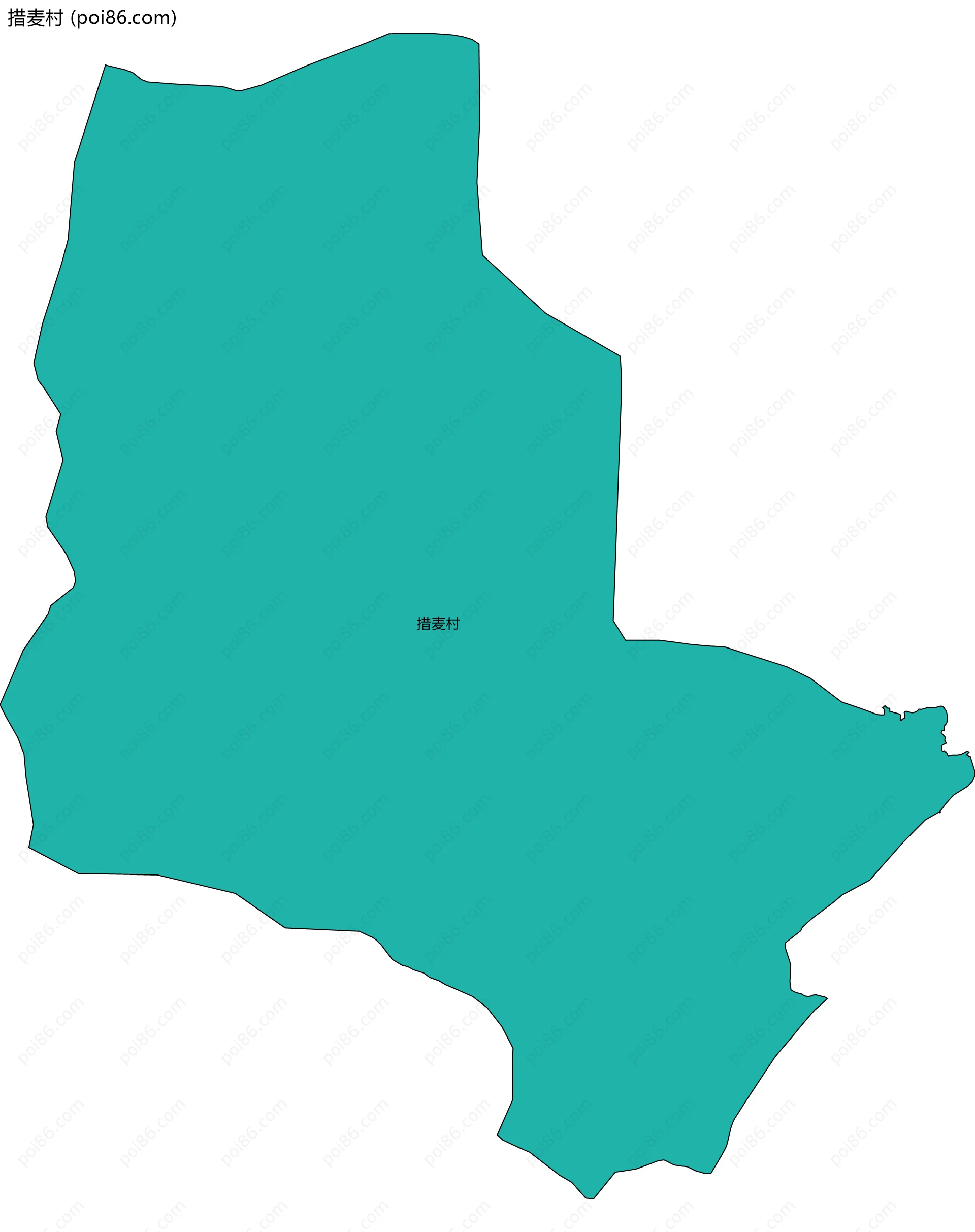 措麦村边界地图