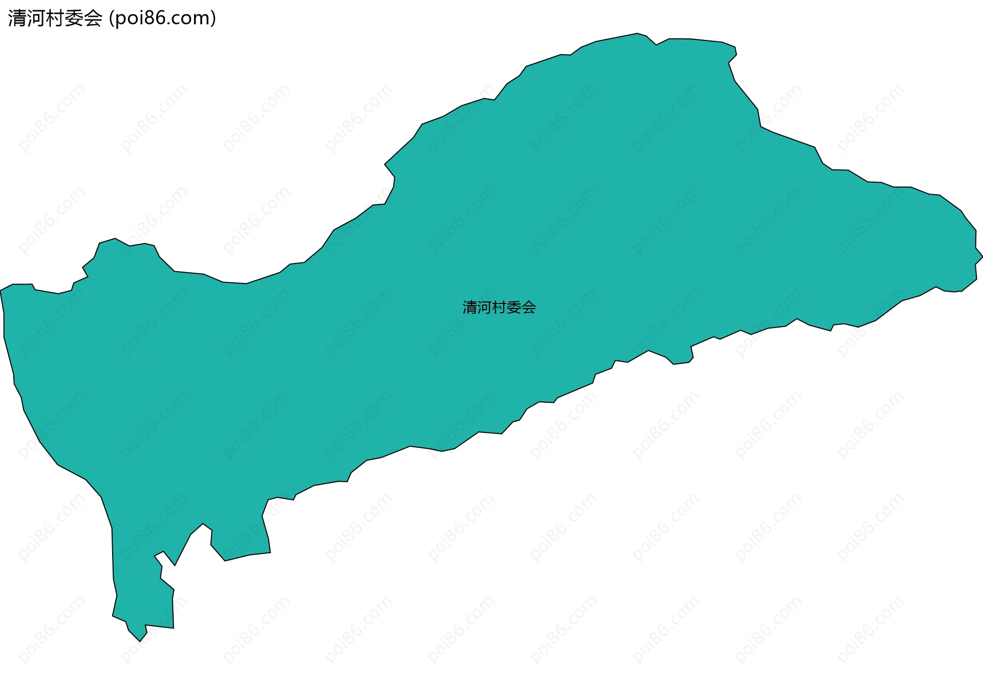 清河村委会边界地图