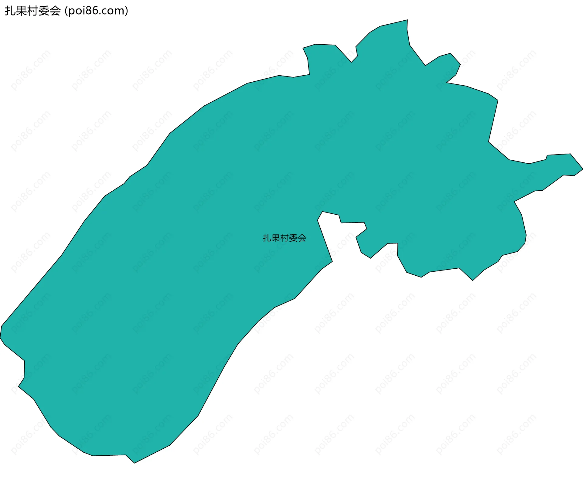 扎果村委会边界地图