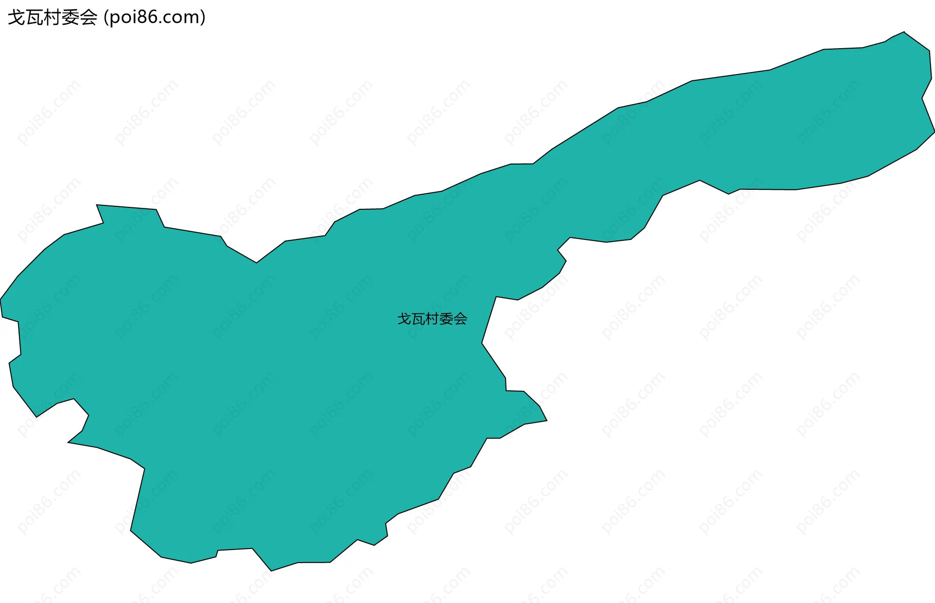 戈瓦村委会边界地图