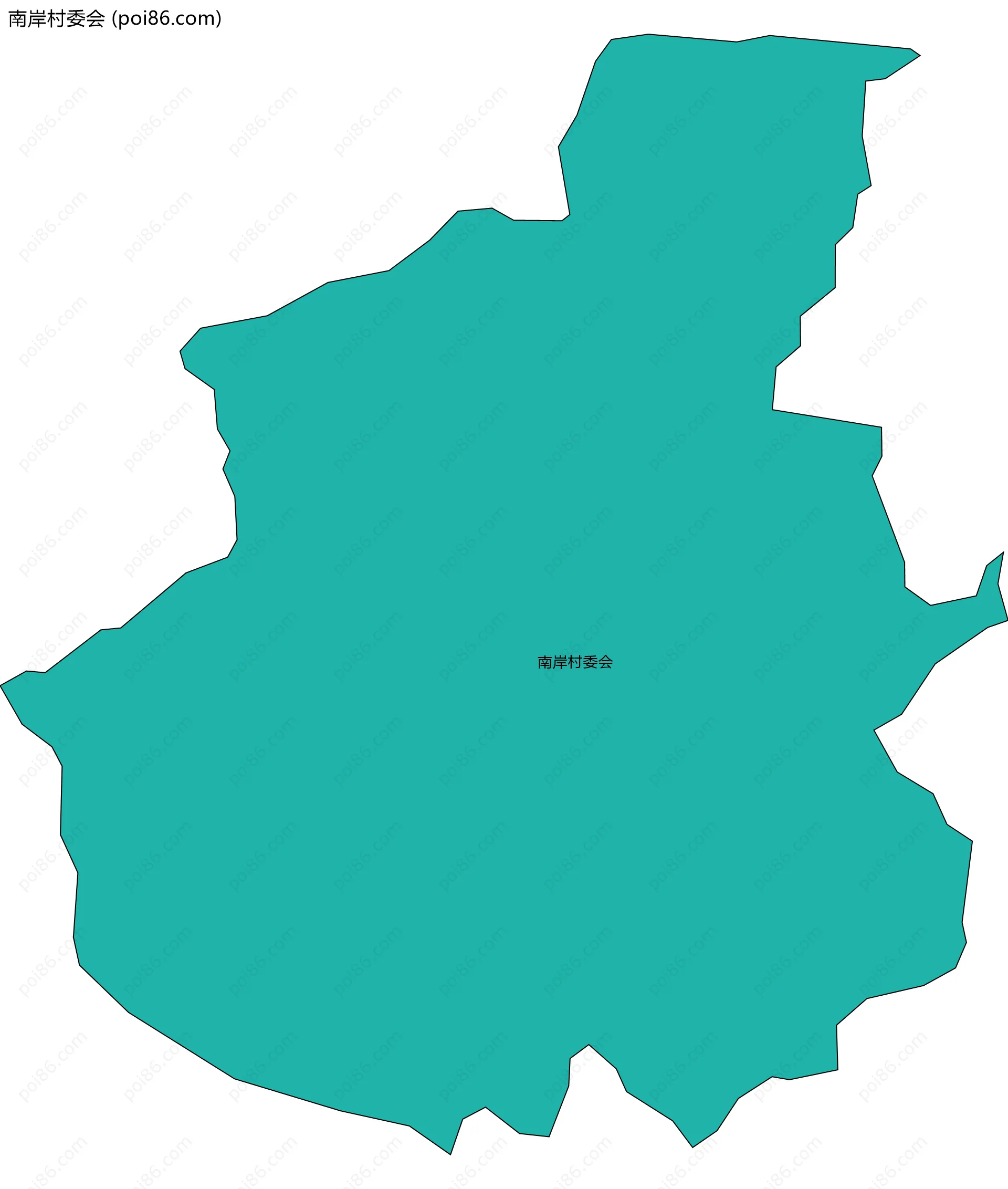 南岸村委会边界地图