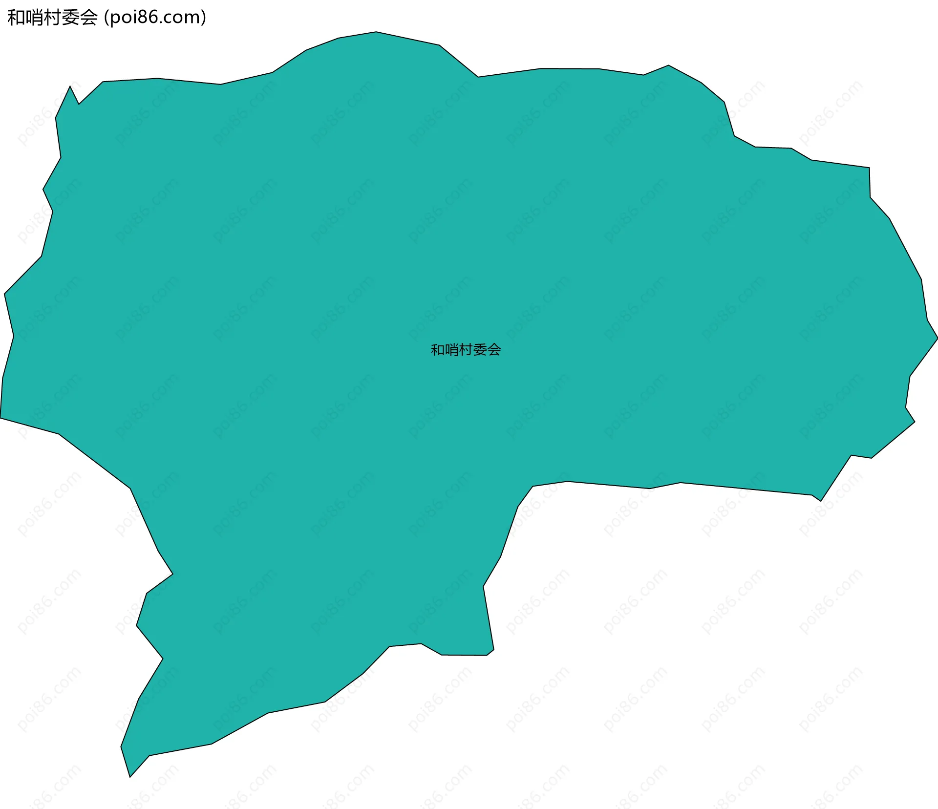 和哨村委会边界地图