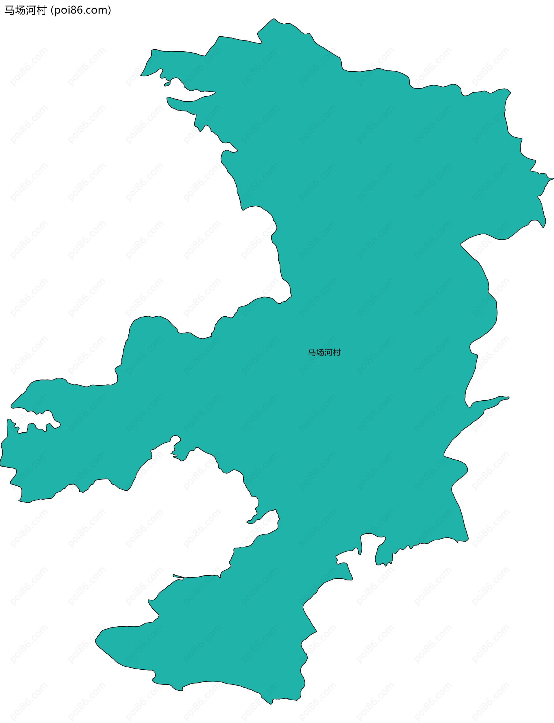 马场河村边界地图