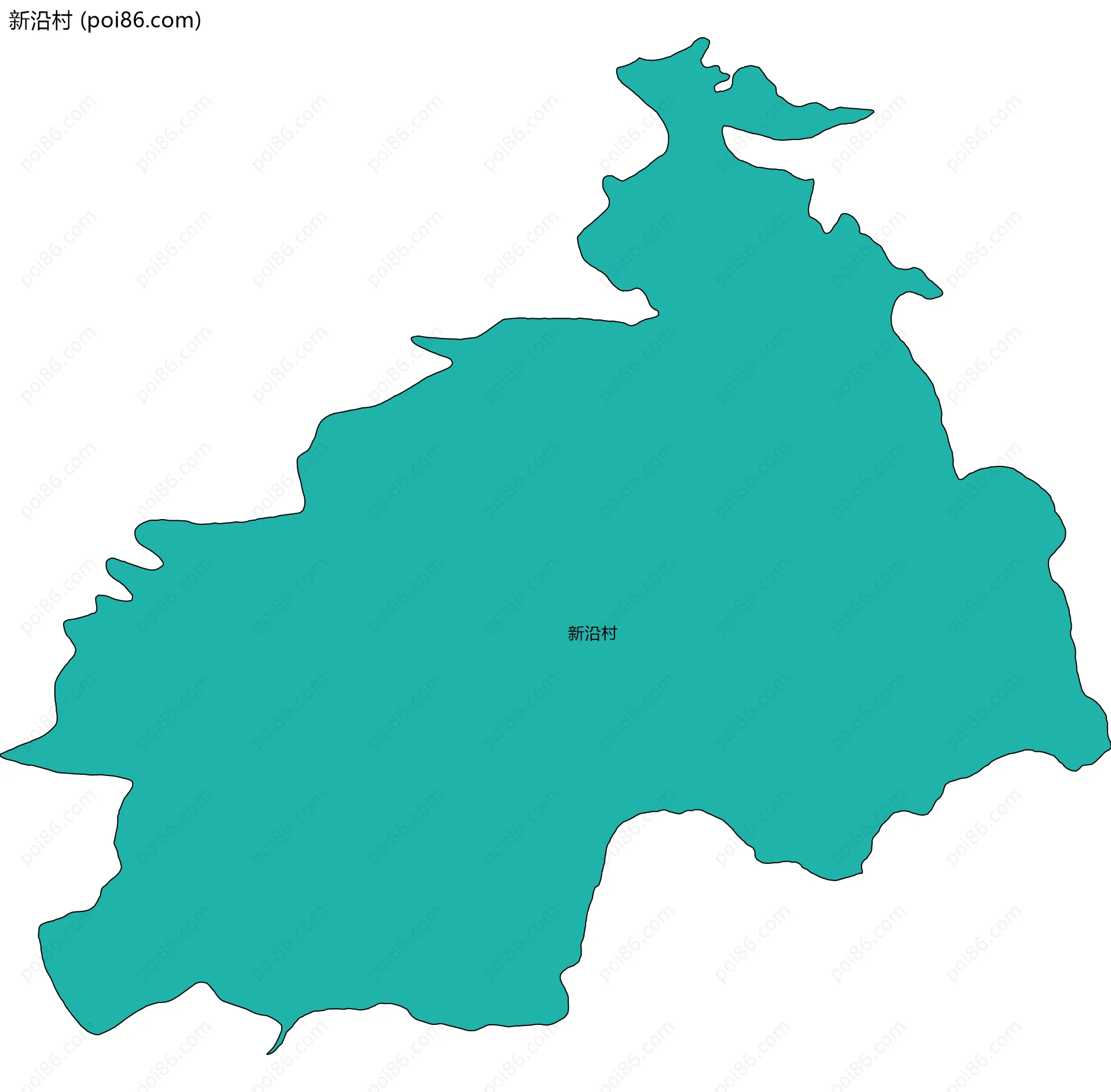 新沿村边界地图