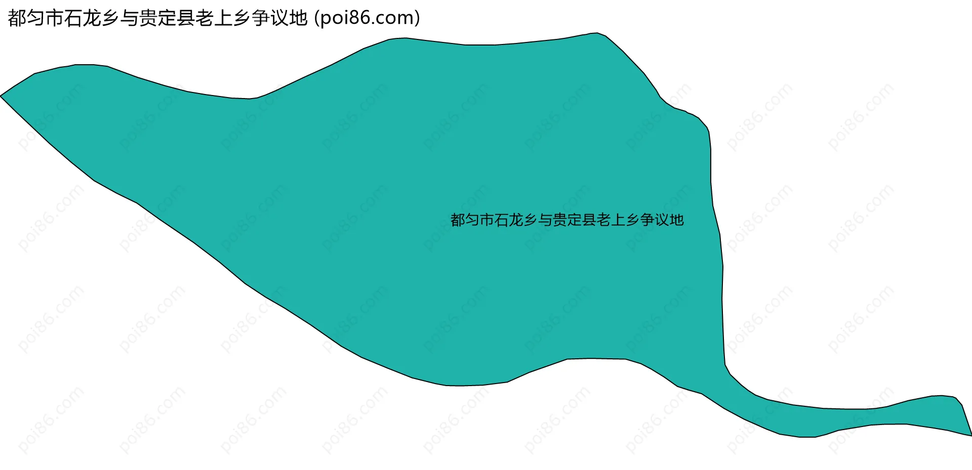都匀市石龙乡与贵定县老上乡争议地边界地图