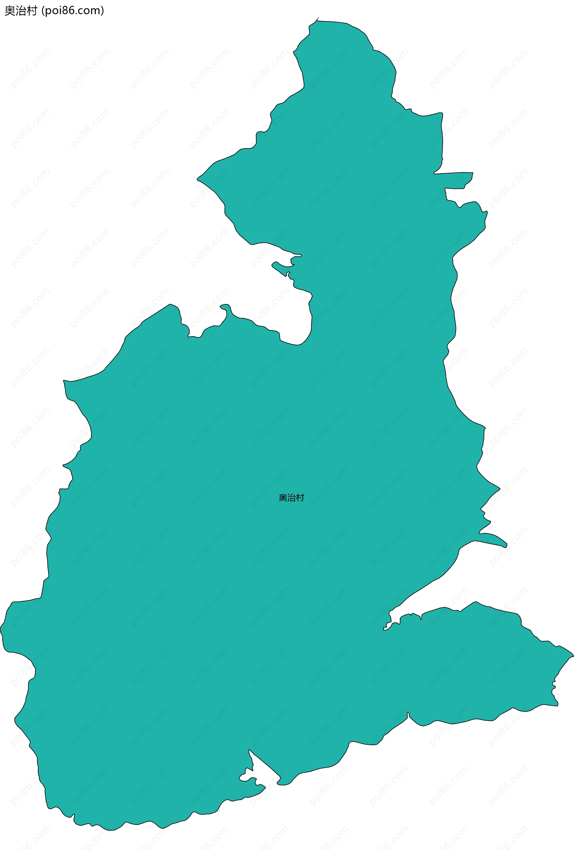 奥治村边界地图