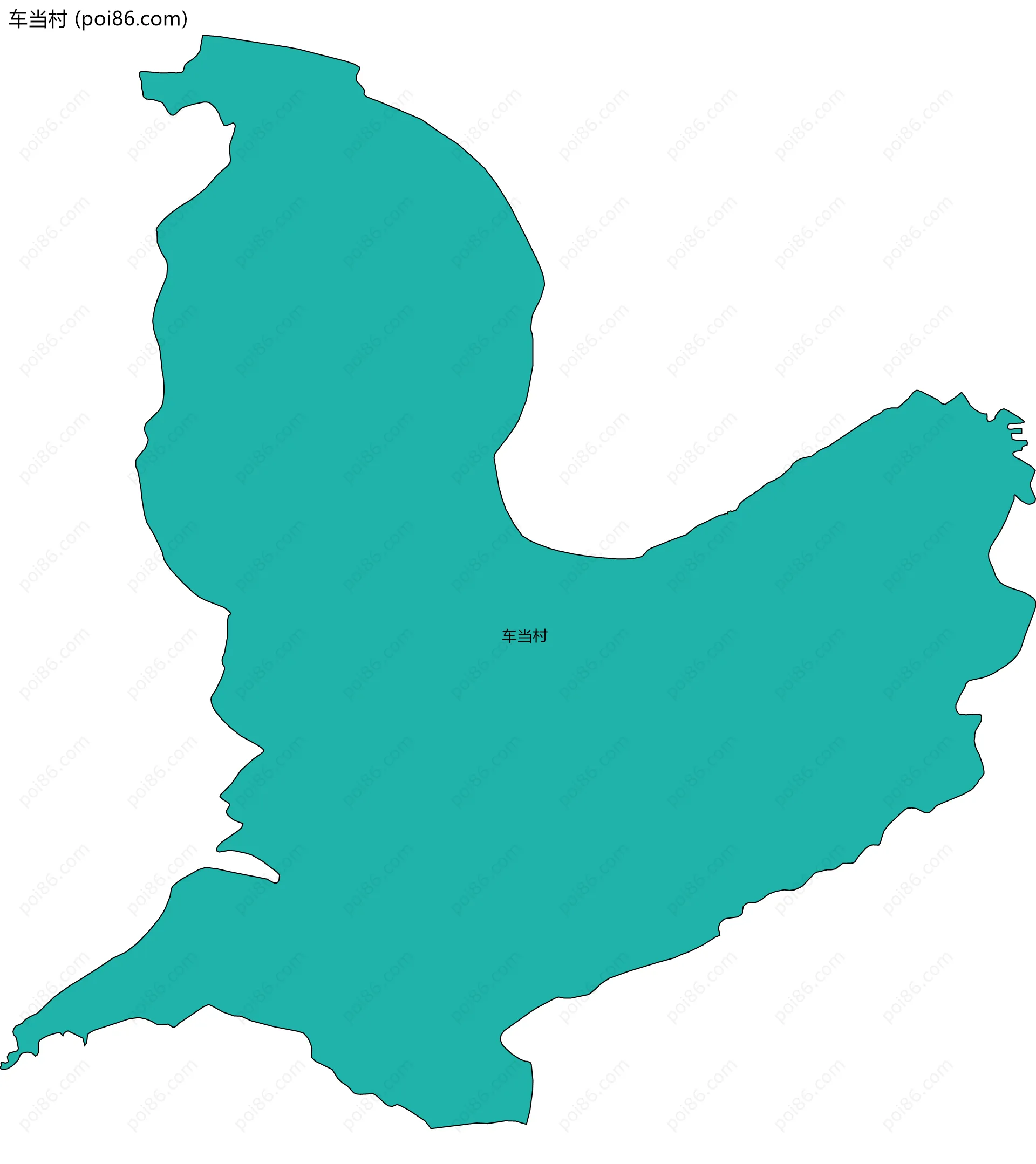 车当村边界地图