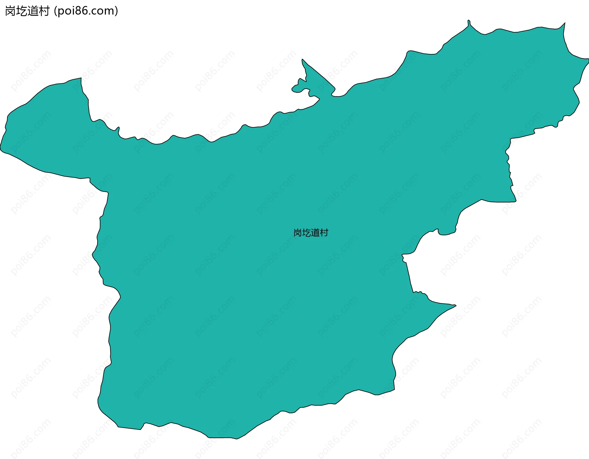岗圪道村边界地图