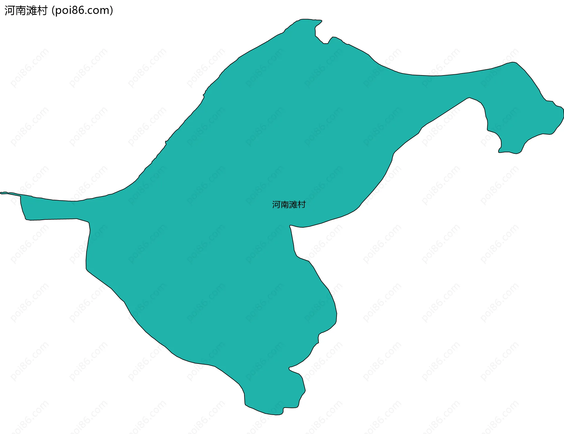 河南滩村边界地图