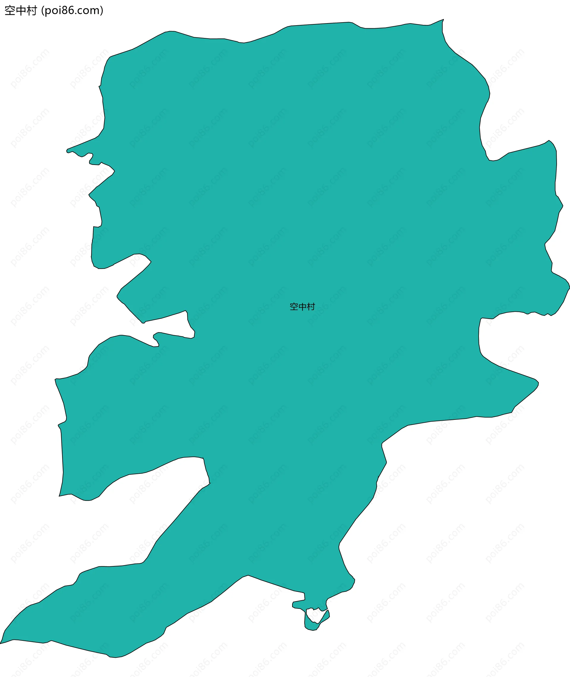 空中村边界地图