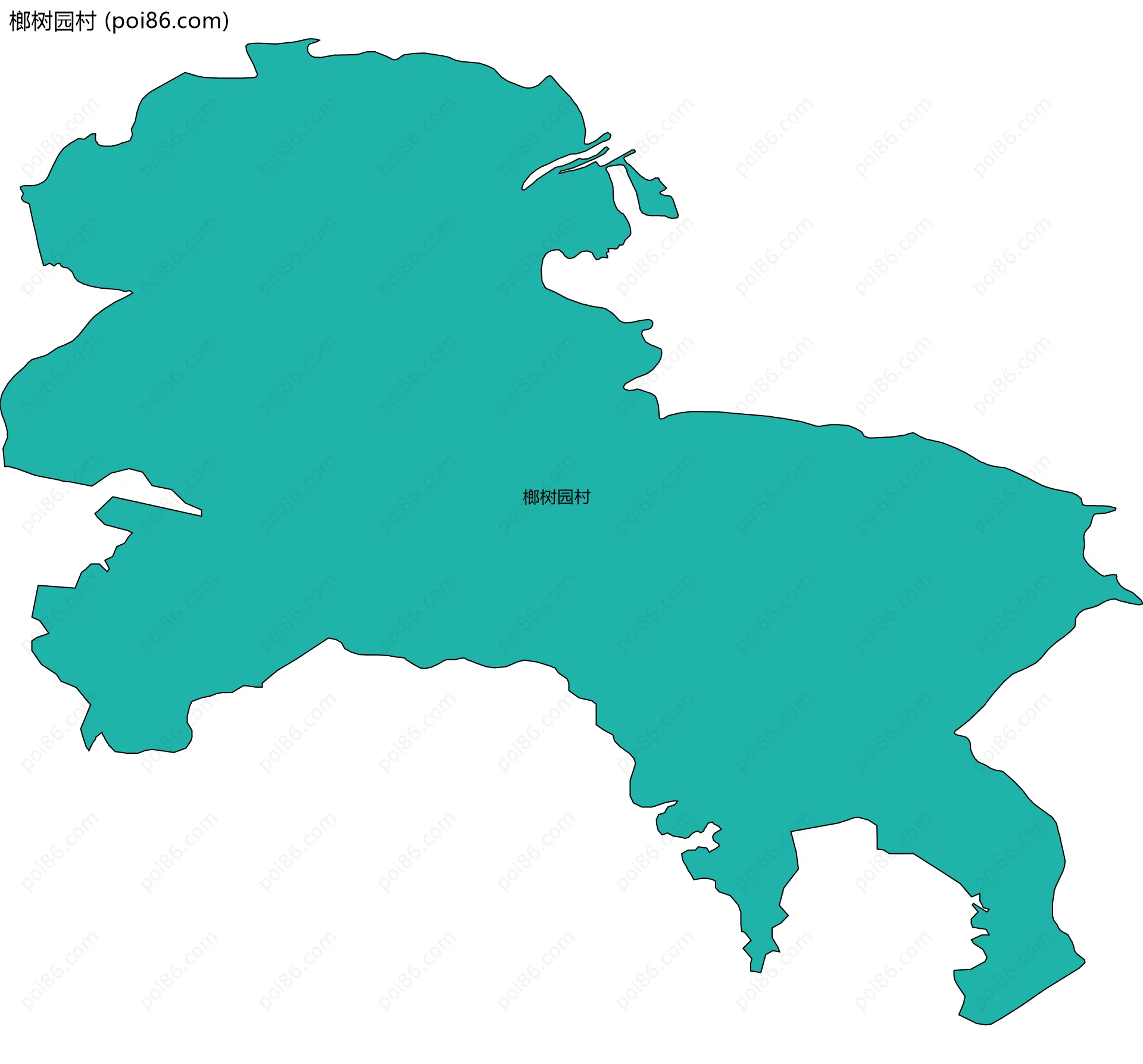 榔树园村边界地图