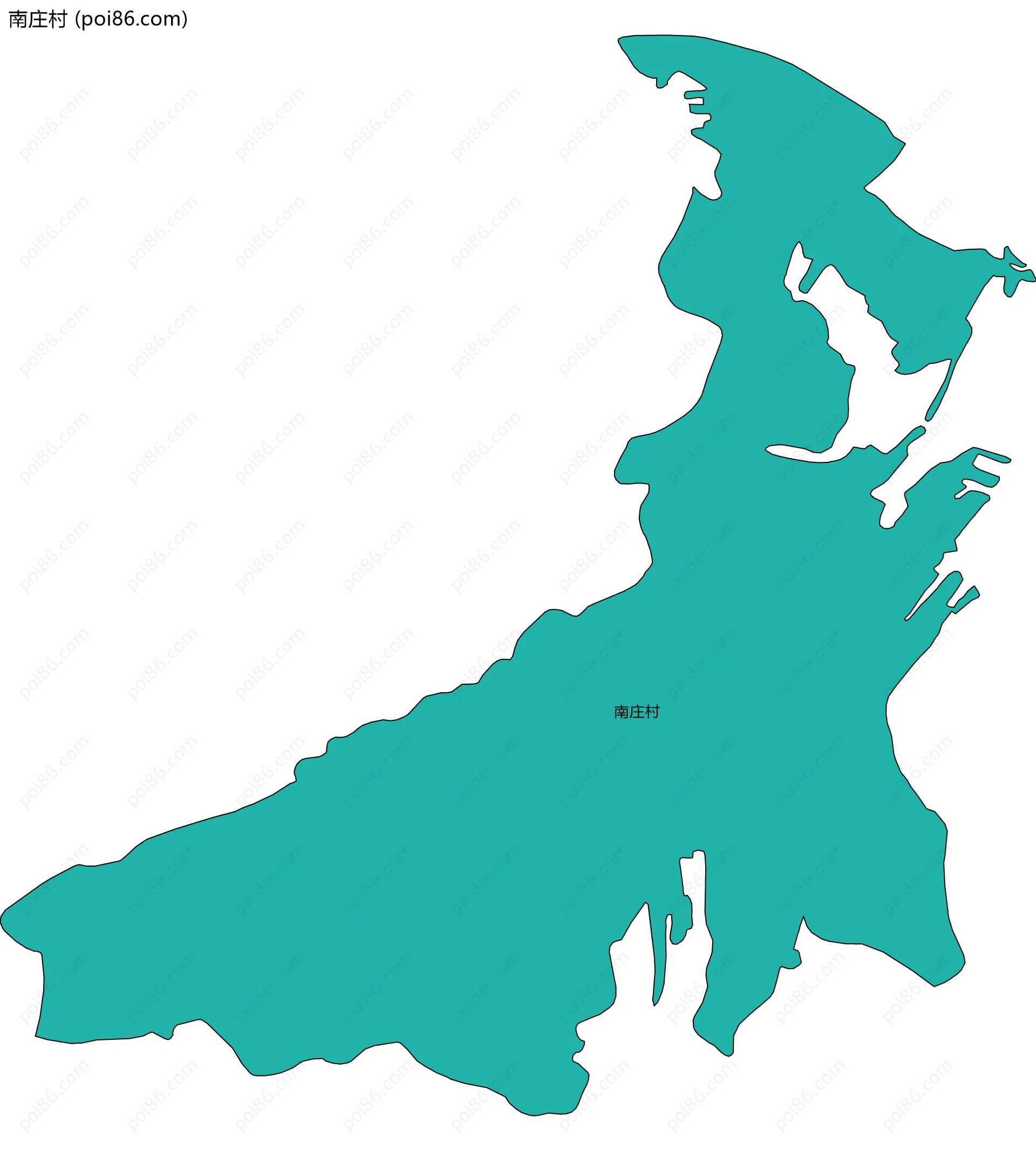 南庄村边界地图