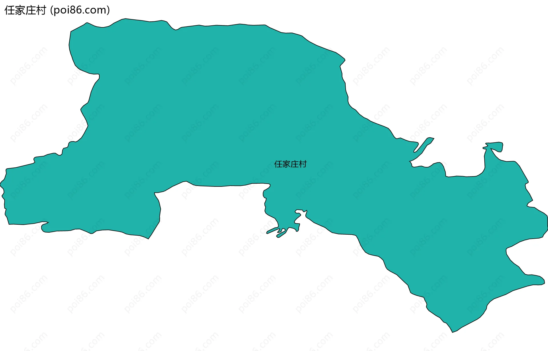 任家庄村边界地图