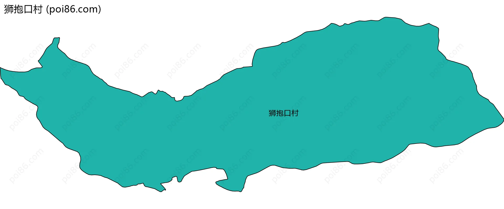 狮抱口村边界地图