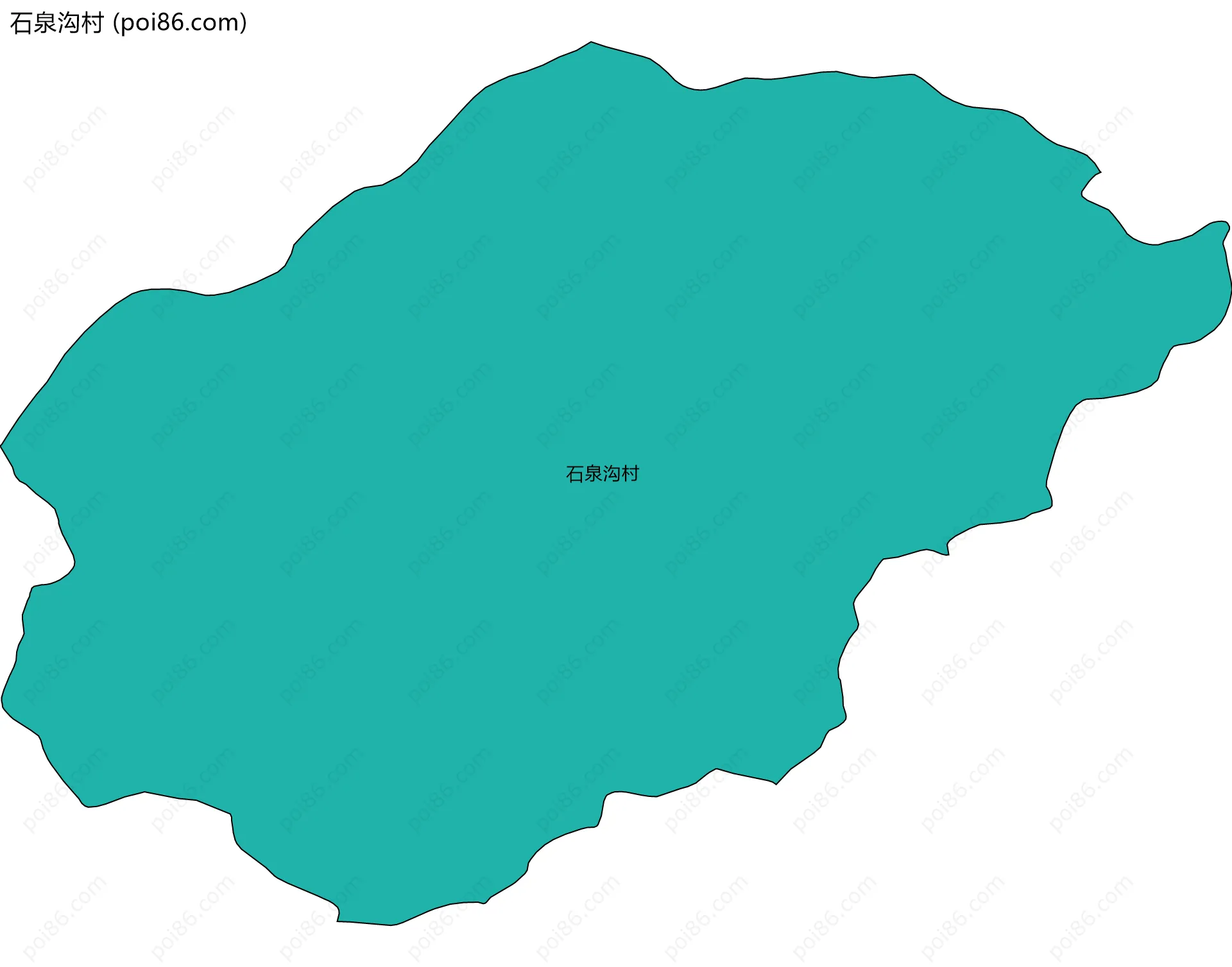石泉沟村边界地图