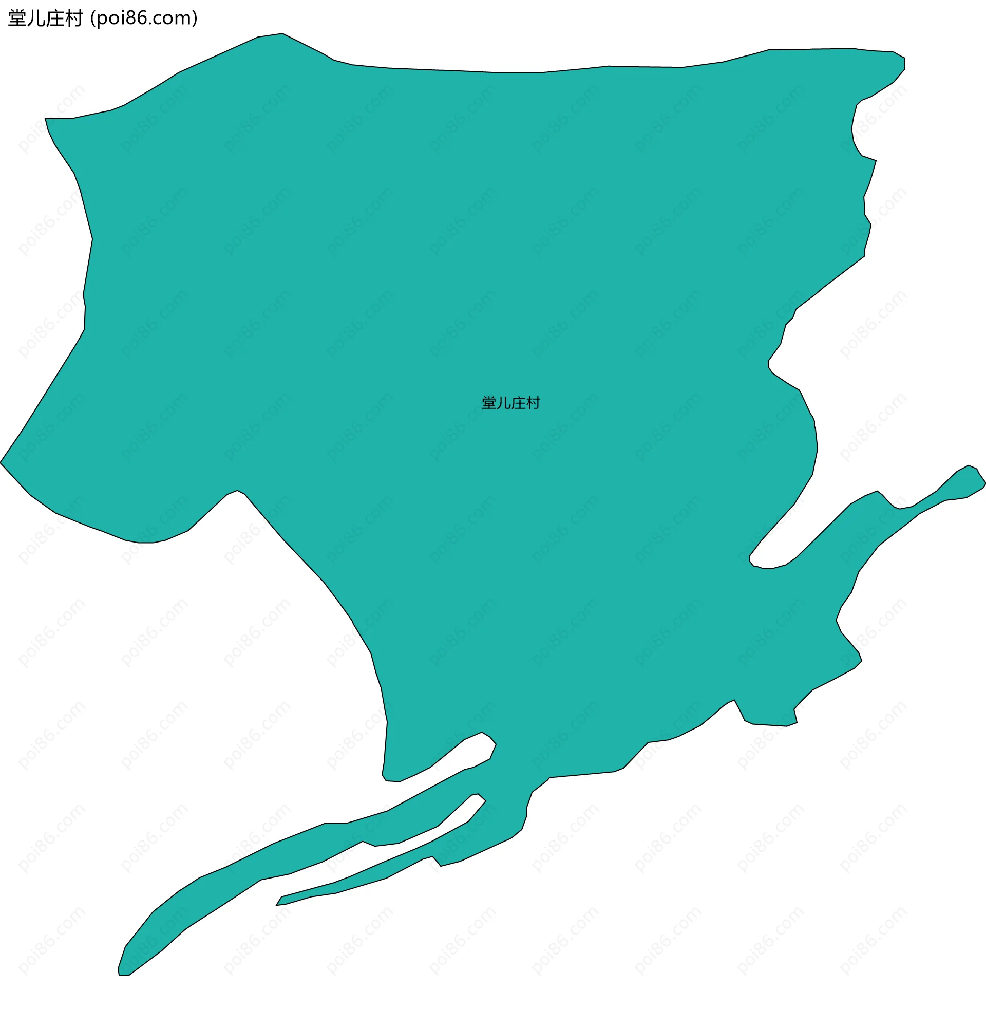 堂儿庄村边界地图