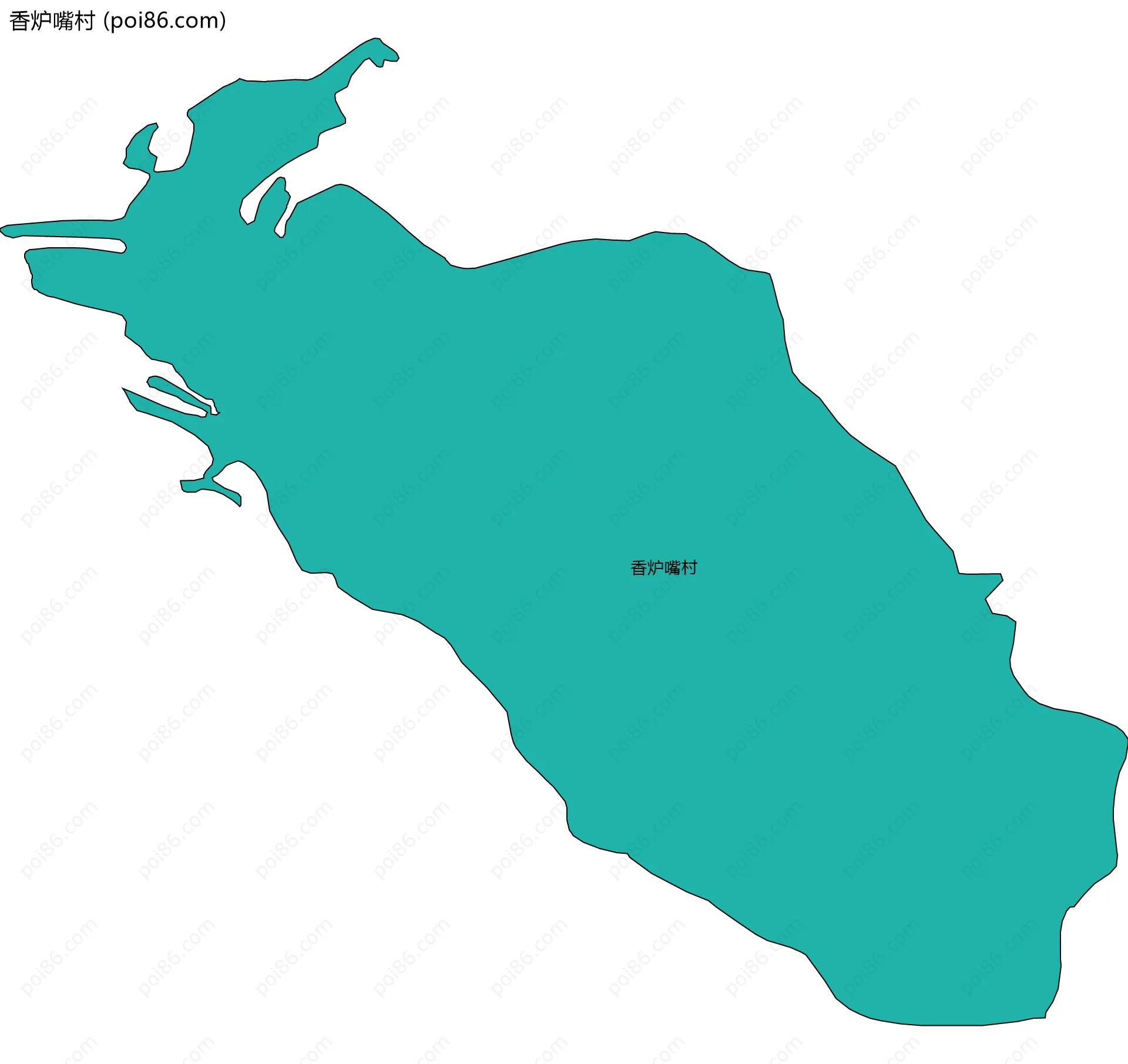 香炉嘴村边界地图