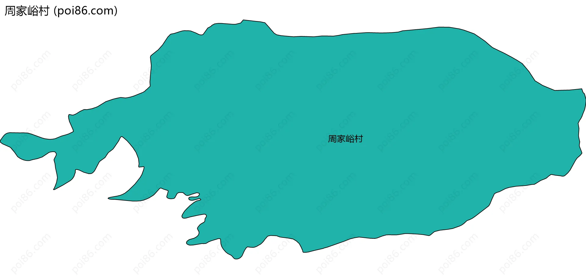 周家峪村边界地图